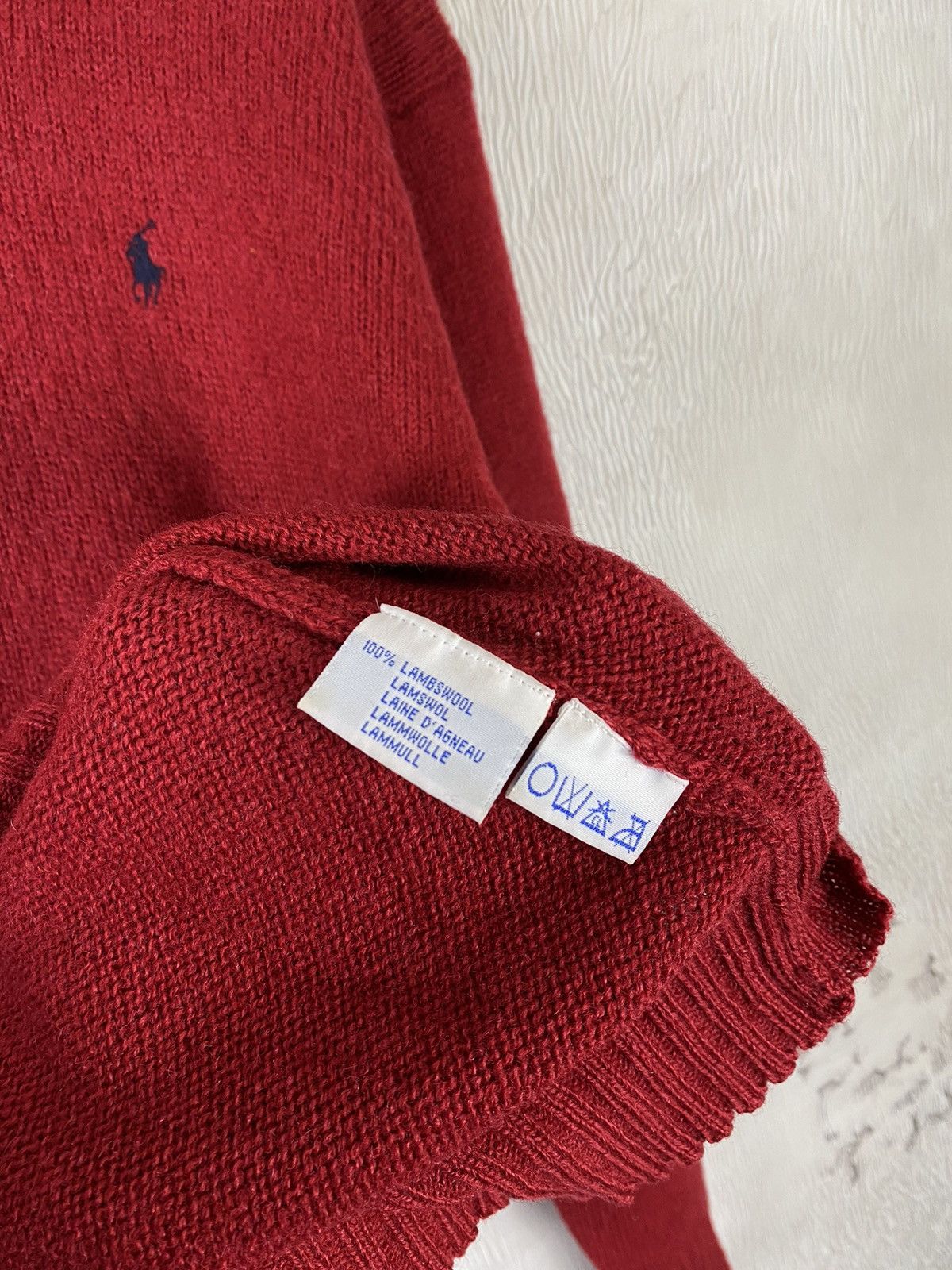 Polo Ralph Lauren × Vintage Polo Ralph Lauren Vintage Mini Logo Lambswool sweater Size US L / EU 52-54 / 3 - 12 Thumbnail