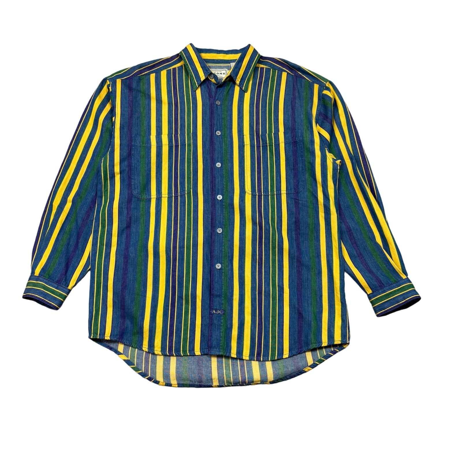 Arizona Jean Co. VTG 90s Arizona Jean Co Striped Button Up Shirt Med Western Size US M / EU 48-50 / 2 - 1 Thumbnail
