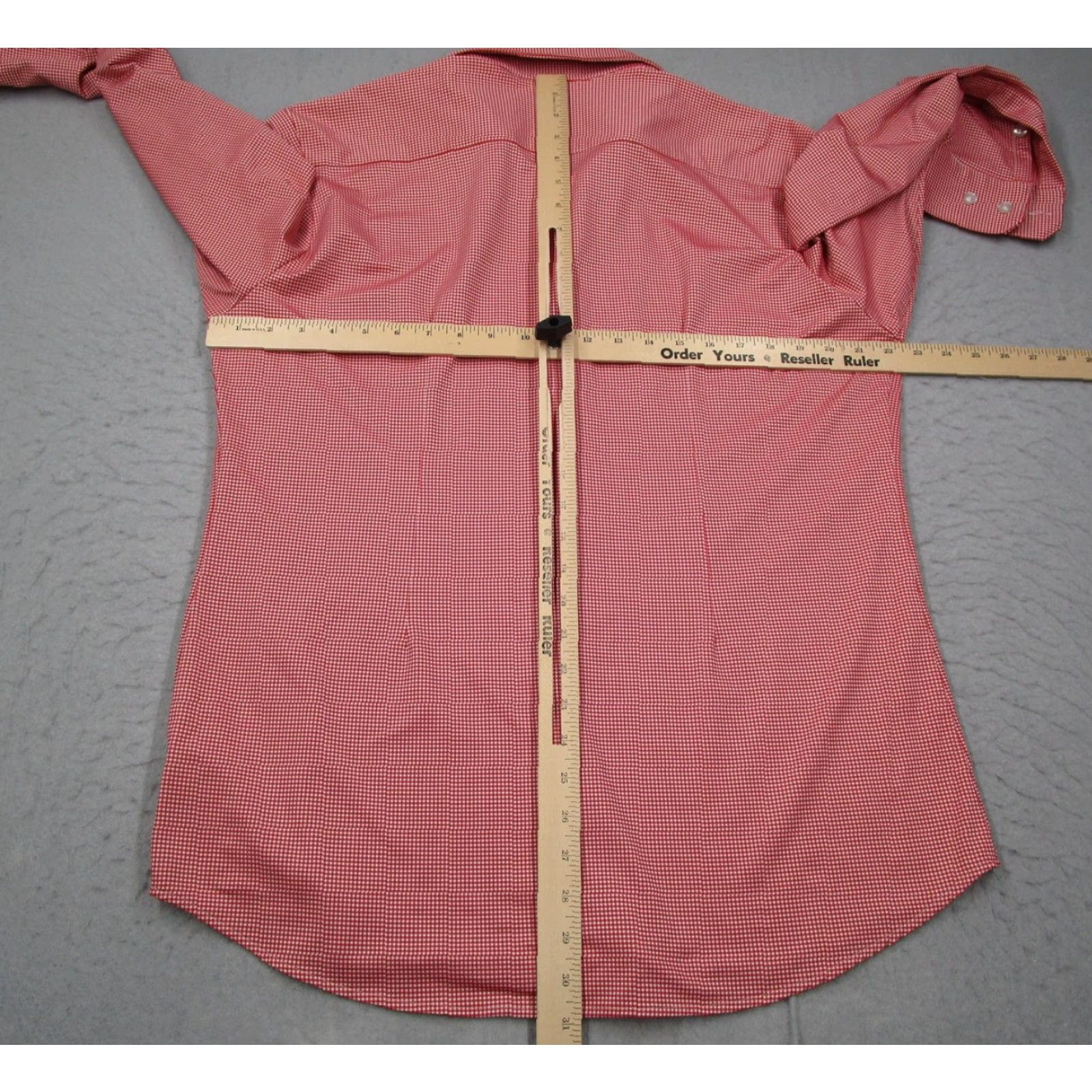 Mizzen+Main Mizzen+Main Shirt Mens XL Trim Fit Red Check Button-Down Performance Stretch Wrinkle Resistant Easy Care Size US XL / EU 56 / 4 - 5 Thumbnail