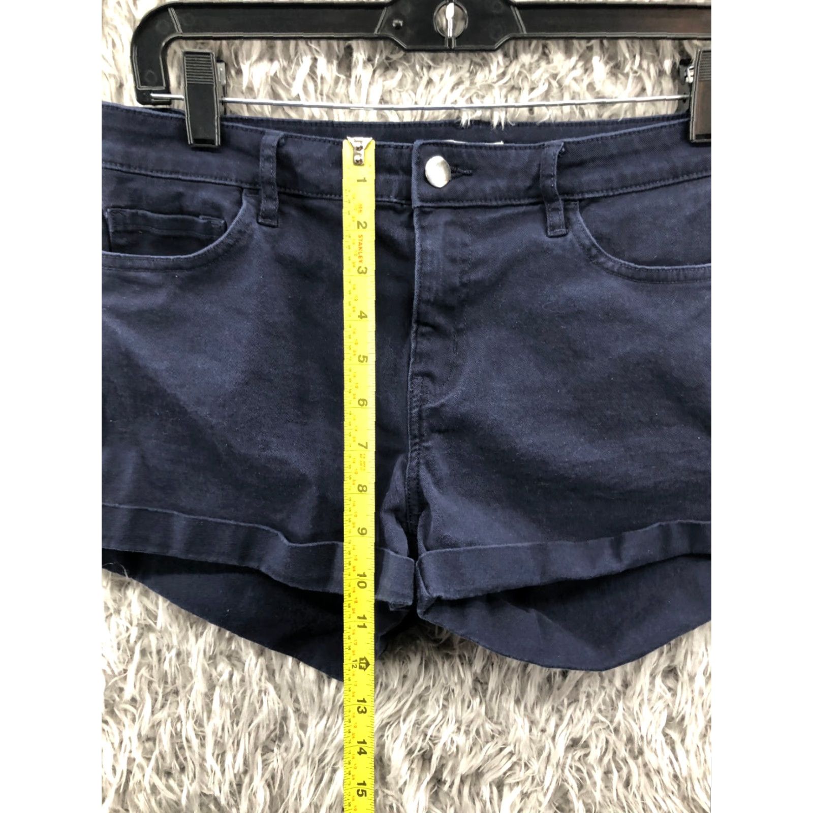 H&M H&M Boyfriend Shorts Womens Size 8 Mid Rise Dark Wash Denim Blue Jeans Beach Casual" Size 30" / US 8 / IT 44 - 3 Thumbnail