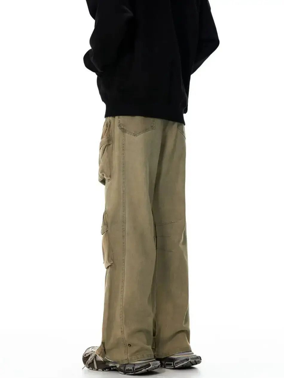 Japanese Brand Punk wasteland style dyed distressed multi-pocket jeans Size US 32 / EU 48 - 2 Thumbnail