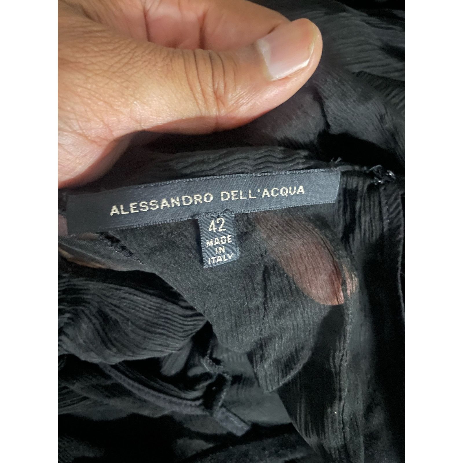 Alessandro Dell'acqua Alessandro Dell’ Acqua - Silk Top w/ Straps / sz IT42 /Black Size M / US 6-8 / IT 42-44 - 5 Thumbnail