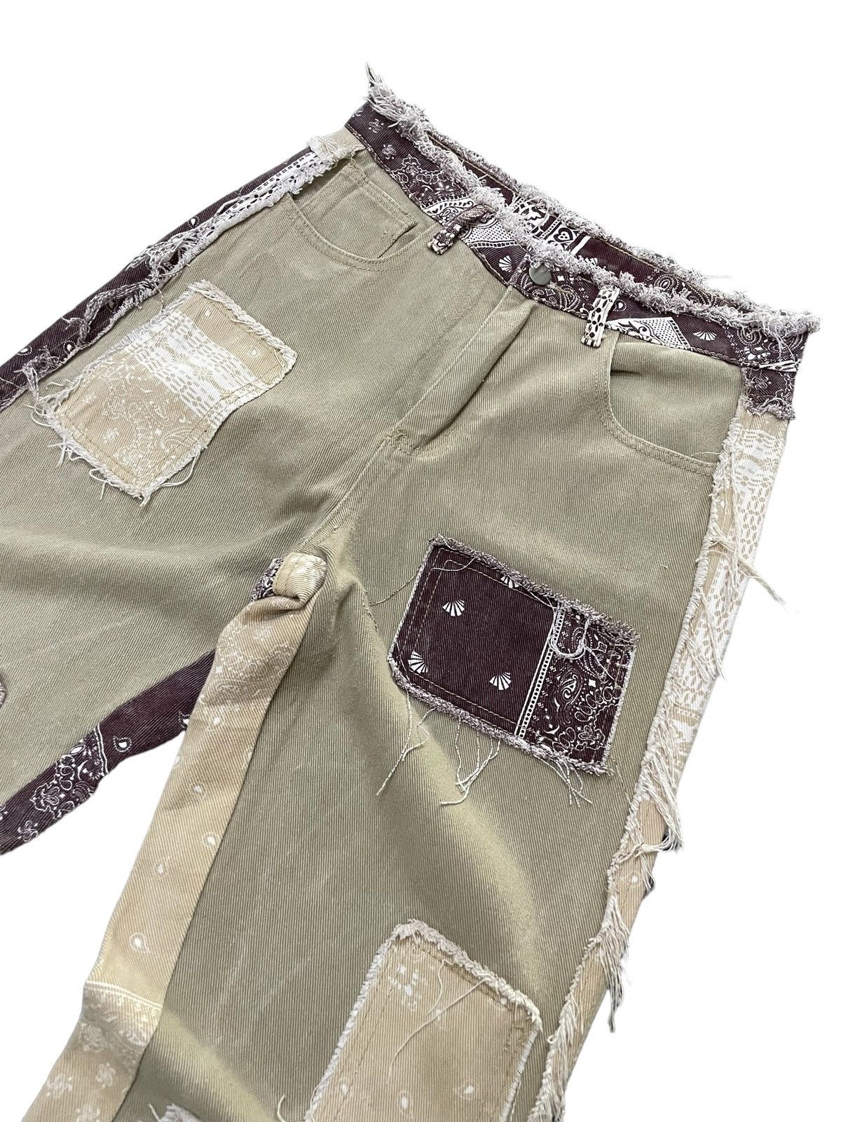 Hysteric Glamour × Japanese Brand × Junya Watanabe Vintage Kapital Junyawatanabe Style Patchwork Bandana Pants Size US 29 - 3 Thumbnail