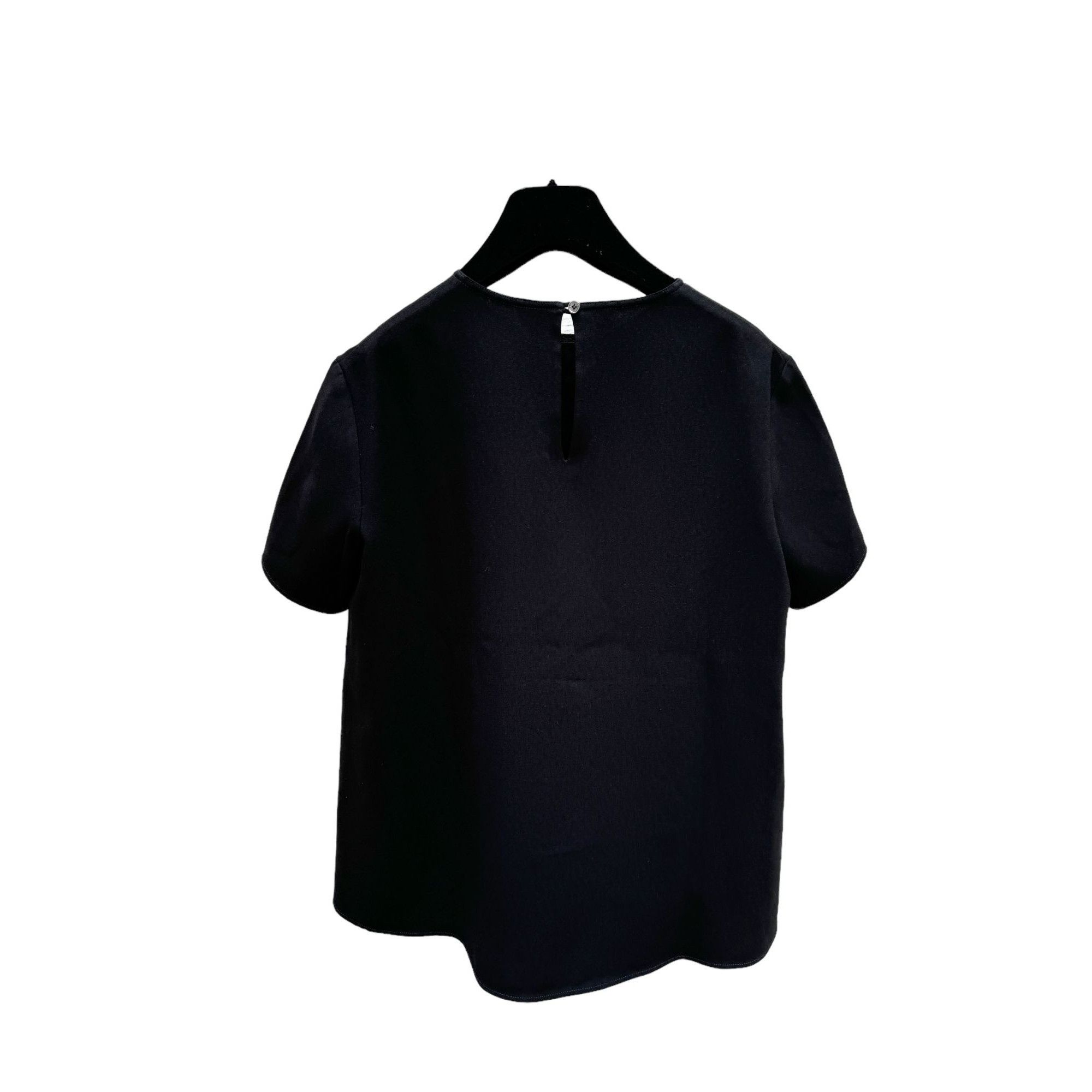 Celine Phoebe Philo Black Blouse Top Size S / US 4 / IT 40 - 3 Thumbnail