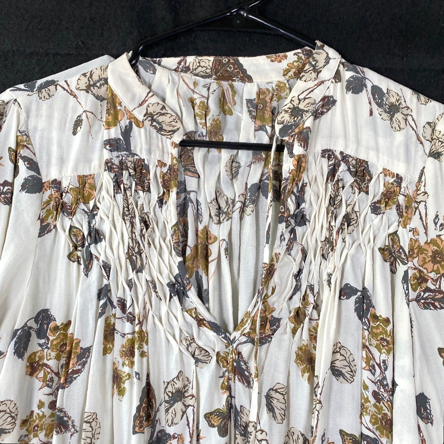 Free People Free People Womens Top Ivory Pebble Crepe So Fine Oversized Tunic Small Shirt Womens Size S / US 4 / IT 40 - 3 Thumbnail