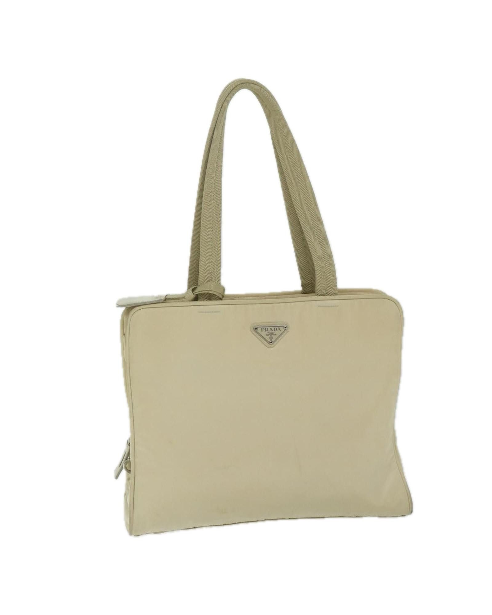 image of Prada Beige Synthetic Shoulder Bag, Women's