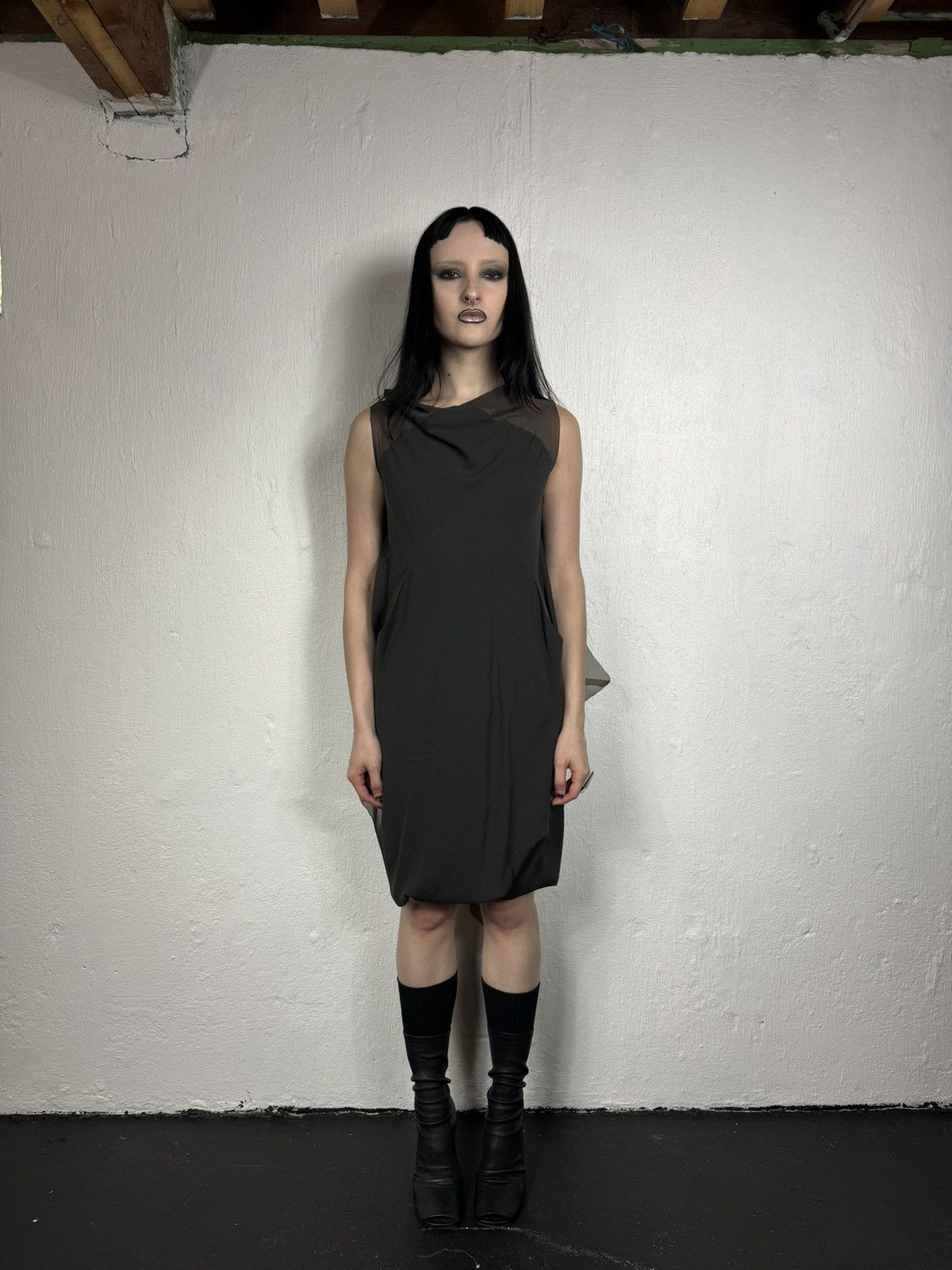 Rick Owens Rick Owen’s 08 Creatch Cape dress Size S / US 4 / IT 40 - 2 Thumbnail