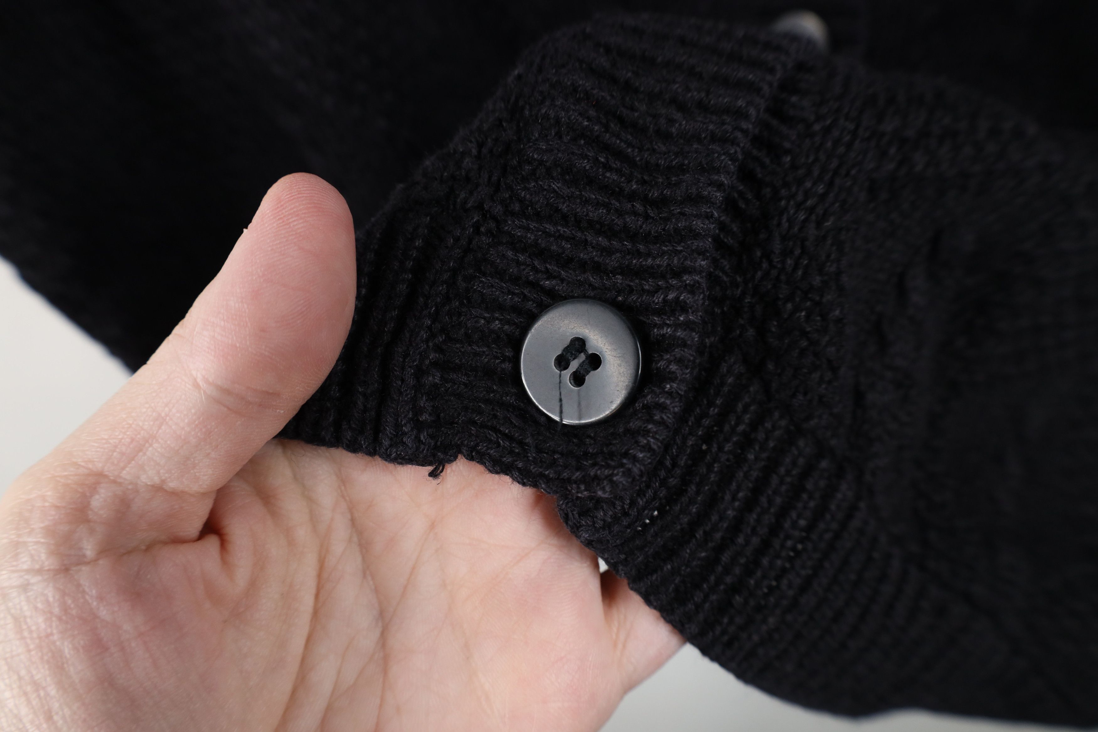 Vintage Vintage 90s Streetwear Knit Cardigan Sweater Vest Black Size XL / US 12-14 / IT 48-50 - 4 Thumbnail