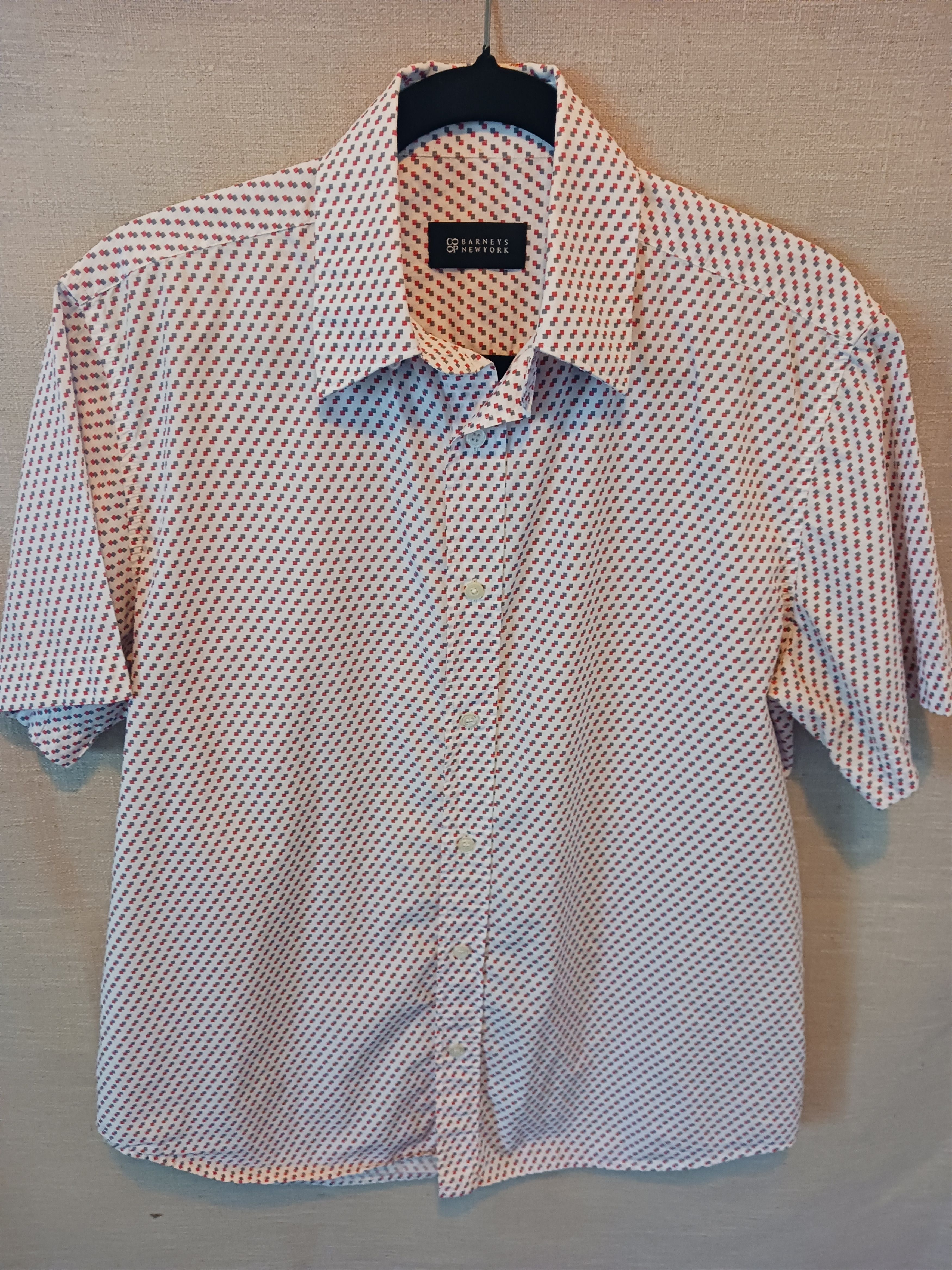 Barneys New York 100% Cotton Short Sleeve Size US M / EU 48-50 / 2 - 1 Thumbnail