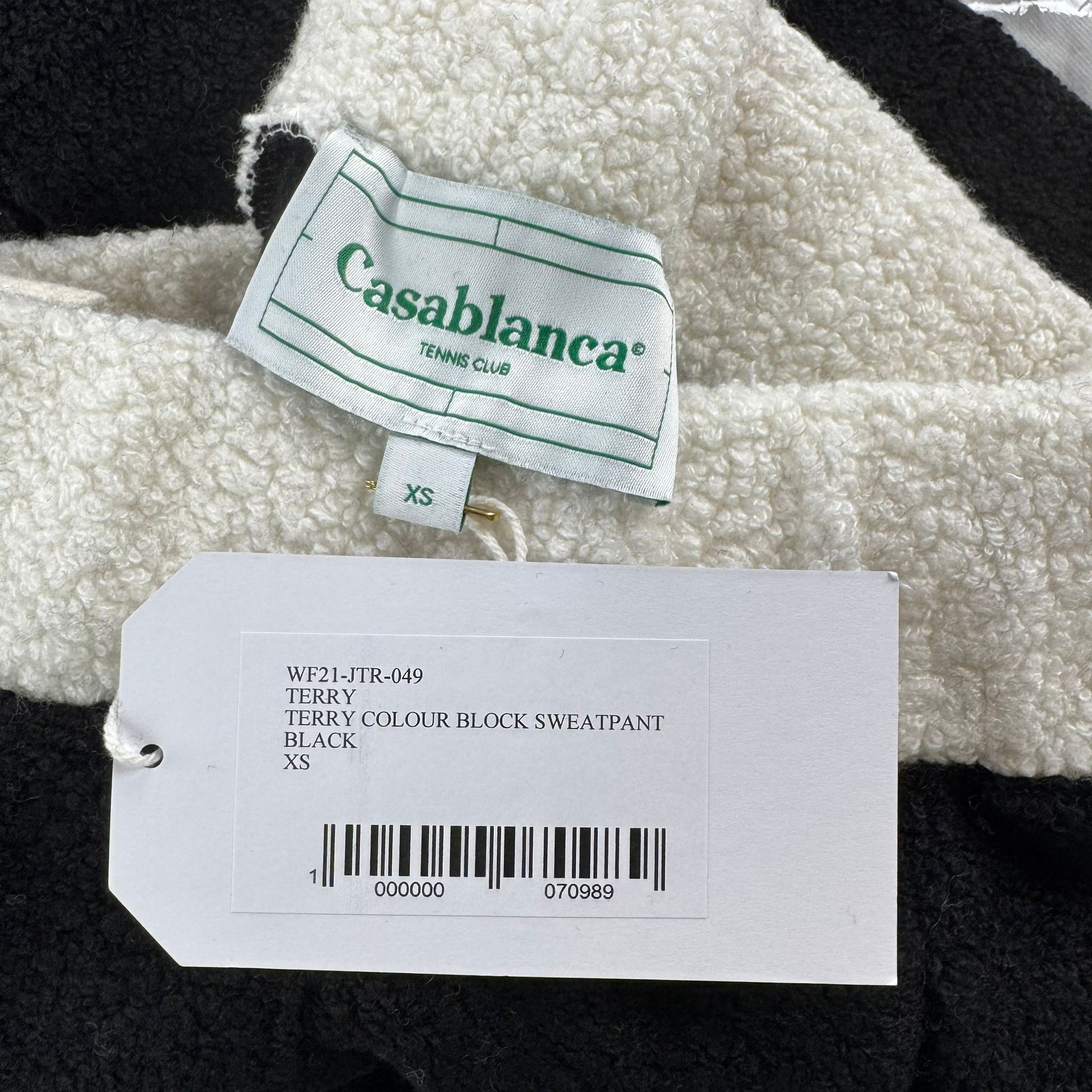Casablanca Two-Tone Pleated Wide-Leg Terry Sweatpants Size 28" / US 6 / IT 42 - 3 Thumbnail