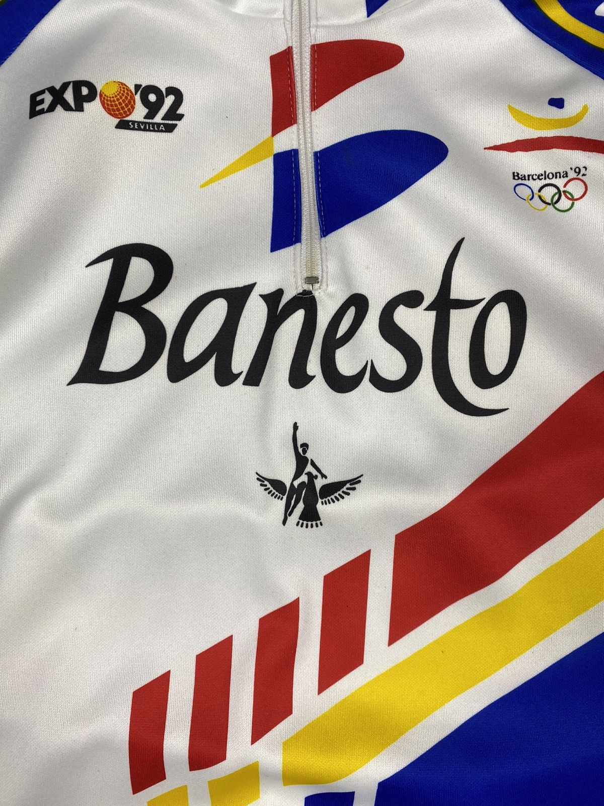Vintage Banesto olympic barcelona 1992 cycling shirt Jersey expo92 Size US M / EU 48-50 / 2 - 8 Thumbnail