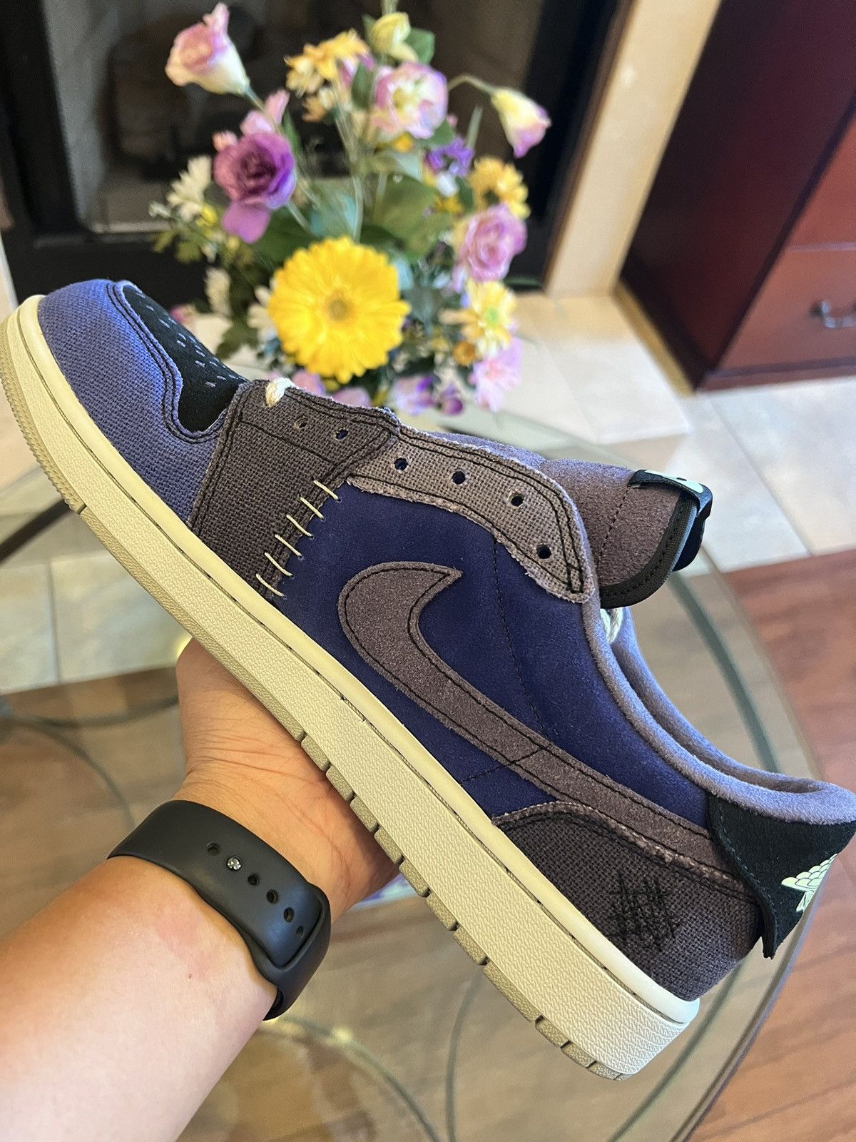 Nike Zion Williamson x Air Jordan 1 Retro OG Low Voodoo Size US 9.5 / EU 42-43 - 6 Thumbnail