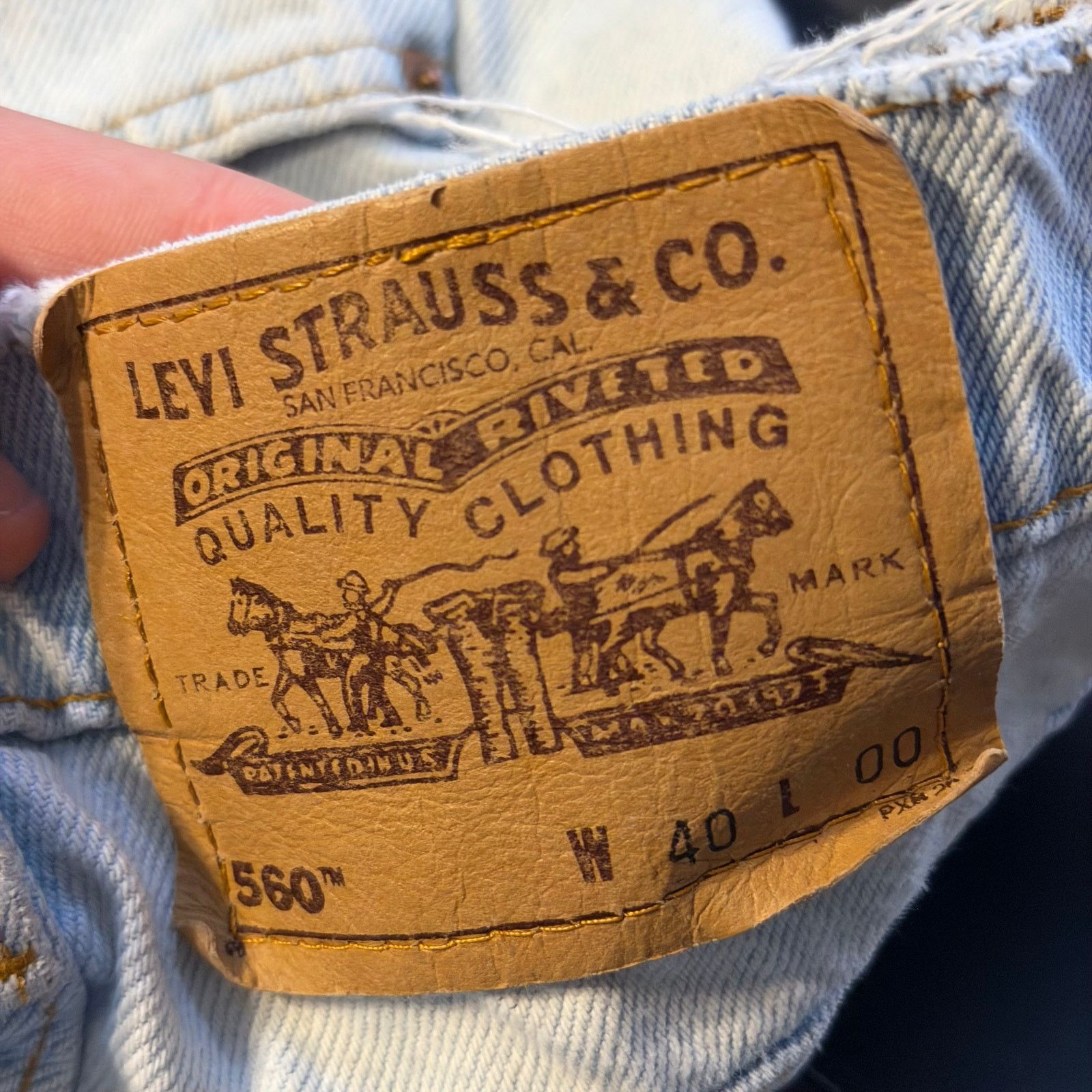 Levi's Vintage 90s Levis Orange Tab Denim Shorts Size 40" / US 18 - 5 Thumbnail