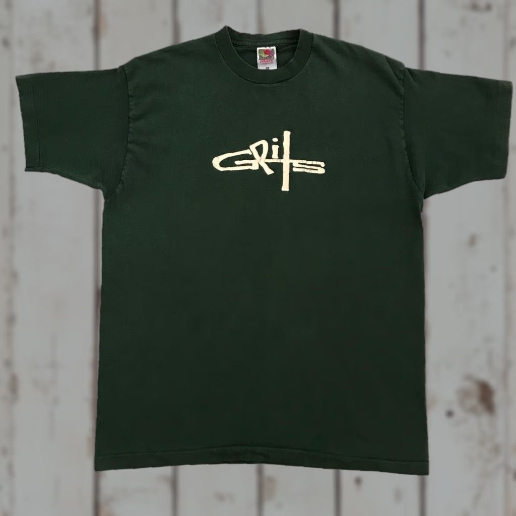 VINTAGE Grits Mental Releases Promo Shirt XL 90s Green Mens T-Shirt