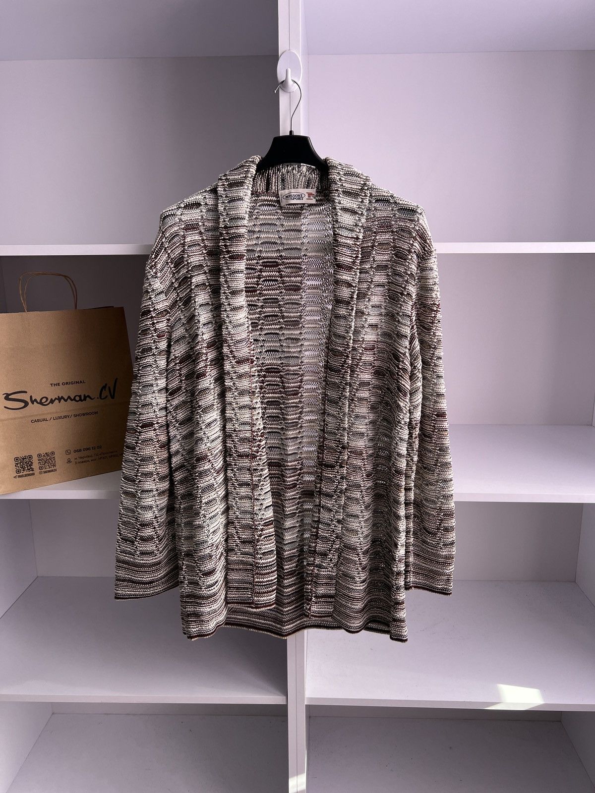 Designer × Missoni × Vintage Vintage Missoni Sport Patterned Buttoned women’s Cardigan Size L / US 10 / IT 46 - 3 Thumbnail