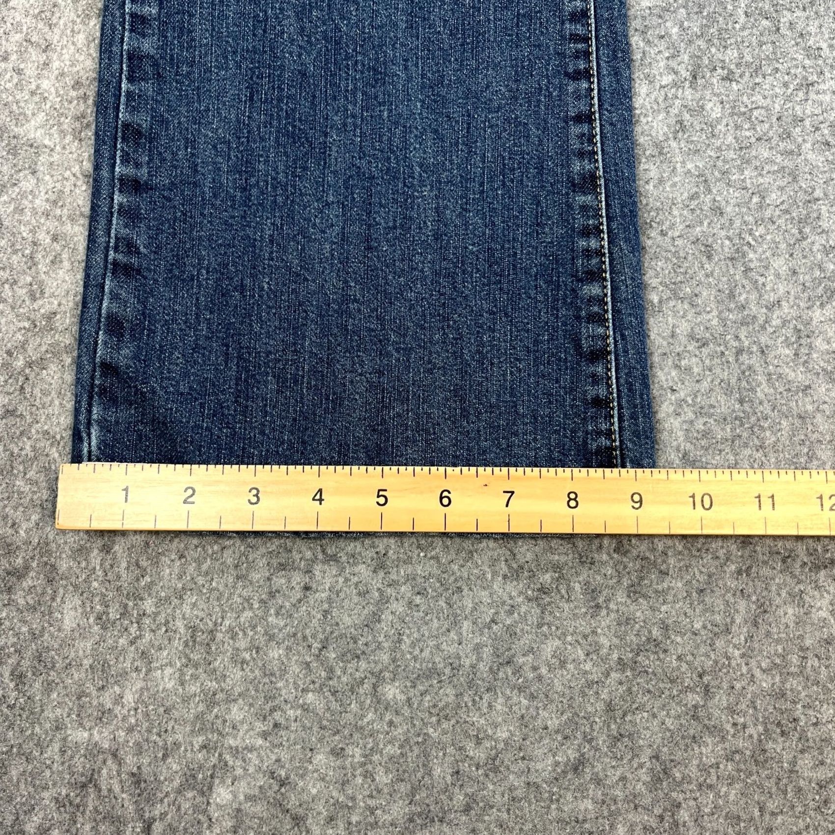 Lee Lee Womens Jeans Bootcut 32 30 UK14 Dark Wash Blue High Waist Denim Regular 5-Pocket Style Slimming Pockets Machine Washable Jeans Mens Womens Girls Size 36" / US 14 / IT 50 - 3 Thumbnail