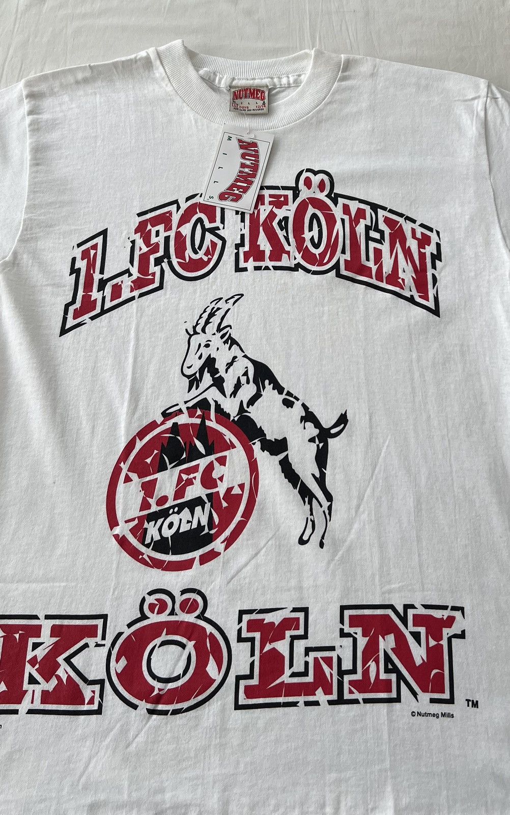 Vintage Vintage 90s FC Koln Soccer Football Nutmeg T-shirt Size US M / EU 48-50 / 2 - 3 Thumbnail