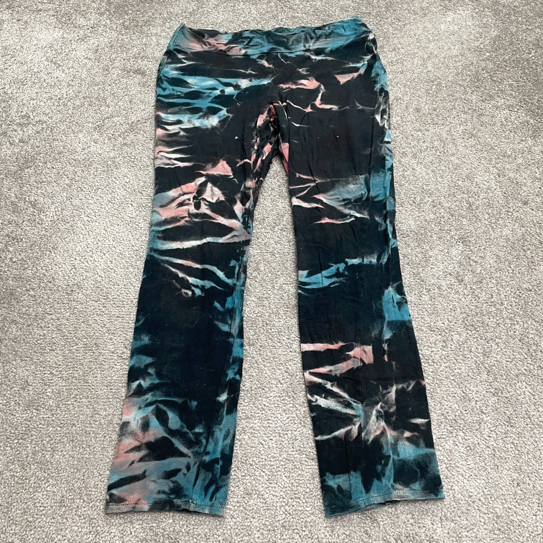 Fashion Nova Fashion Nova Leggings Womens M Multi Tie Dye Ankle Casual Breathable Stretch Cotton Spandex 30x26 Size 32" / US 10 / IT 46 - 2 Thumbnail