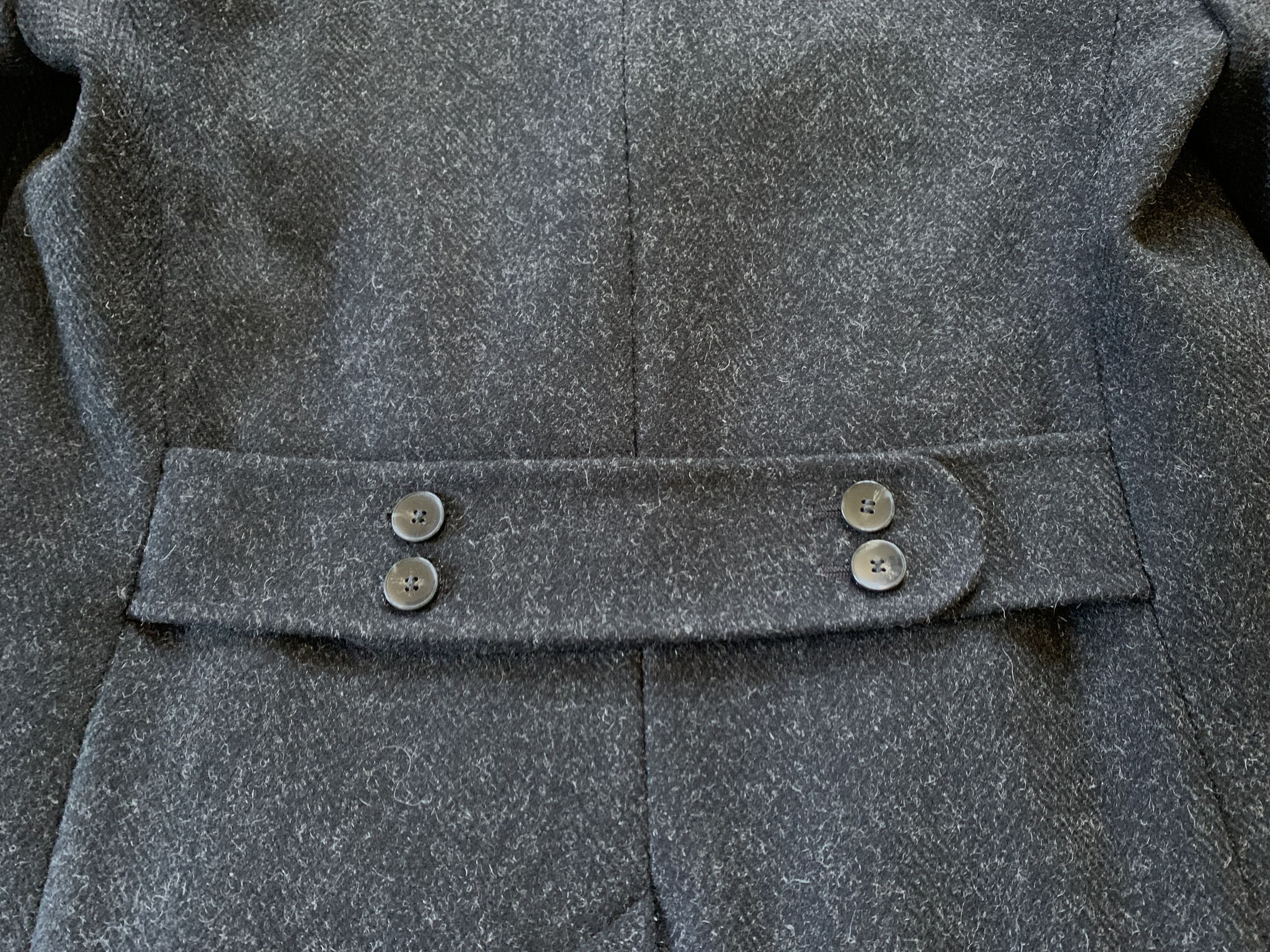 Designer × Sisley × Vintage Sisley Wool Black Heavy Coat Size US M / EU 48-50 / 2 - 7 Thumbnail