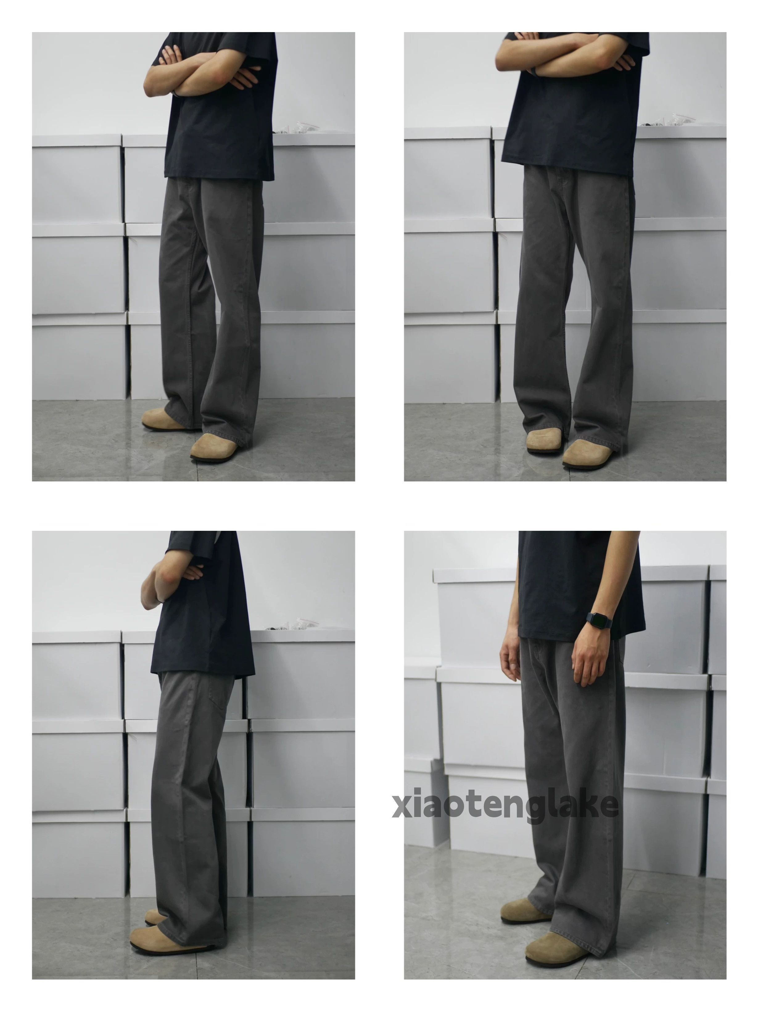 Jean × Vintage Unisex washed faded cleanfit yuppie bootcut flared jeans Size US 38 / EU 54 - 4 Thumbnail