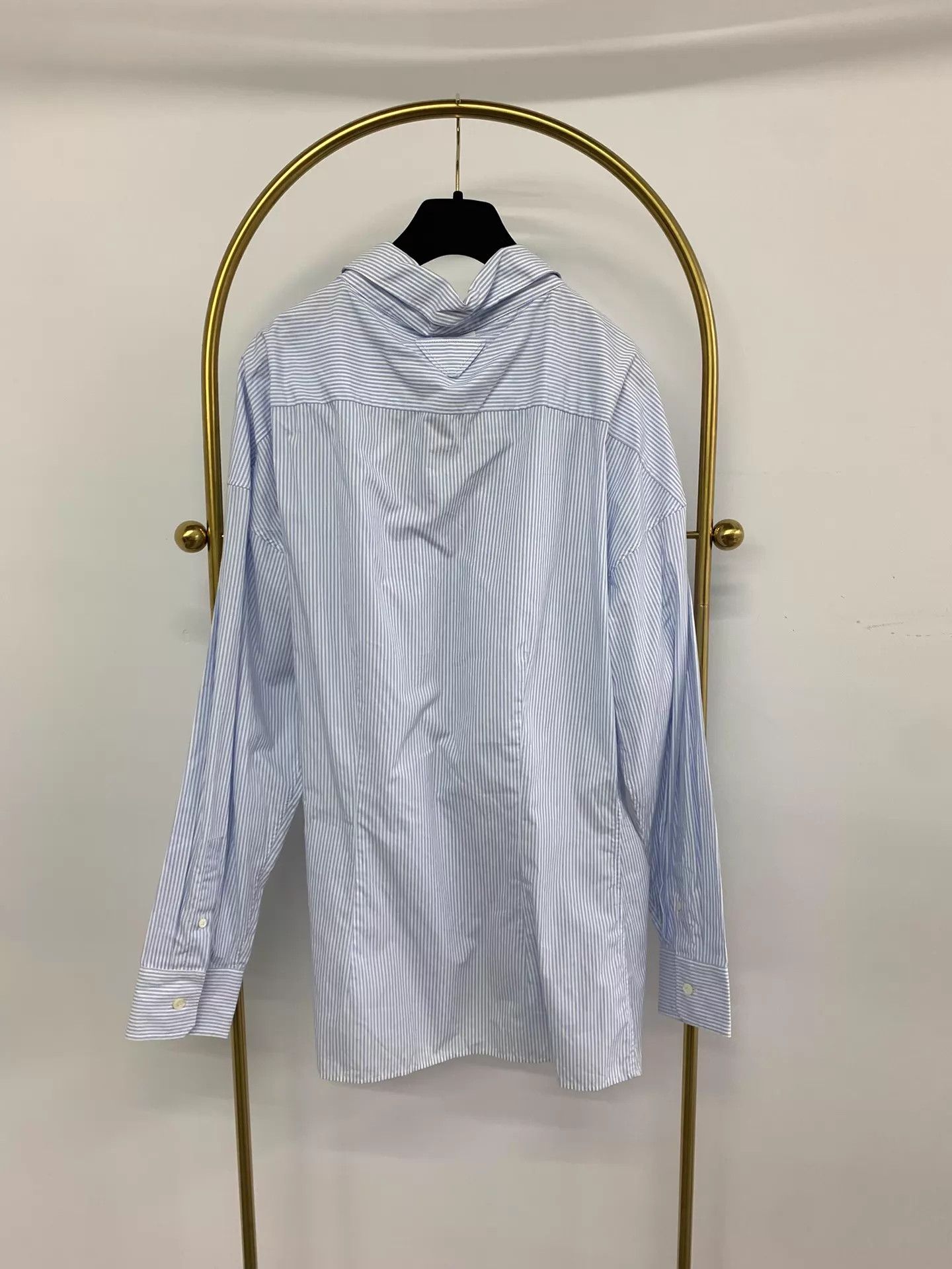 Prada Prada blue white stripe pin shirt 38 new w/ tags Size XS / US 0-2 / IT 36-38 - 3 Thumbnail
