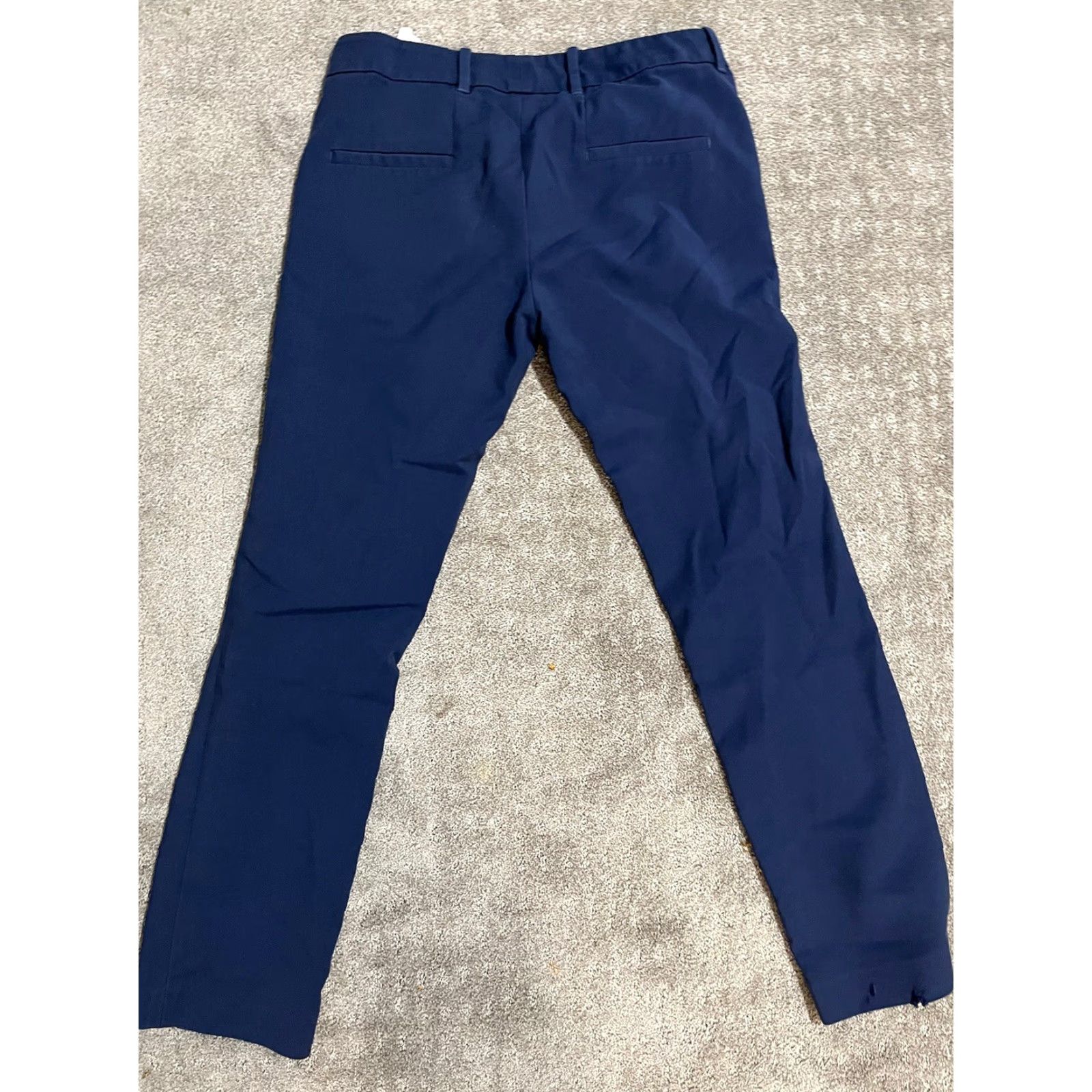 Zara Zara Pants Adult 5 Navy Blue Straight Leg Slim Fit Pockets Career Womens Size 27" / US 4 / IT 40 - 3 Thumbnail