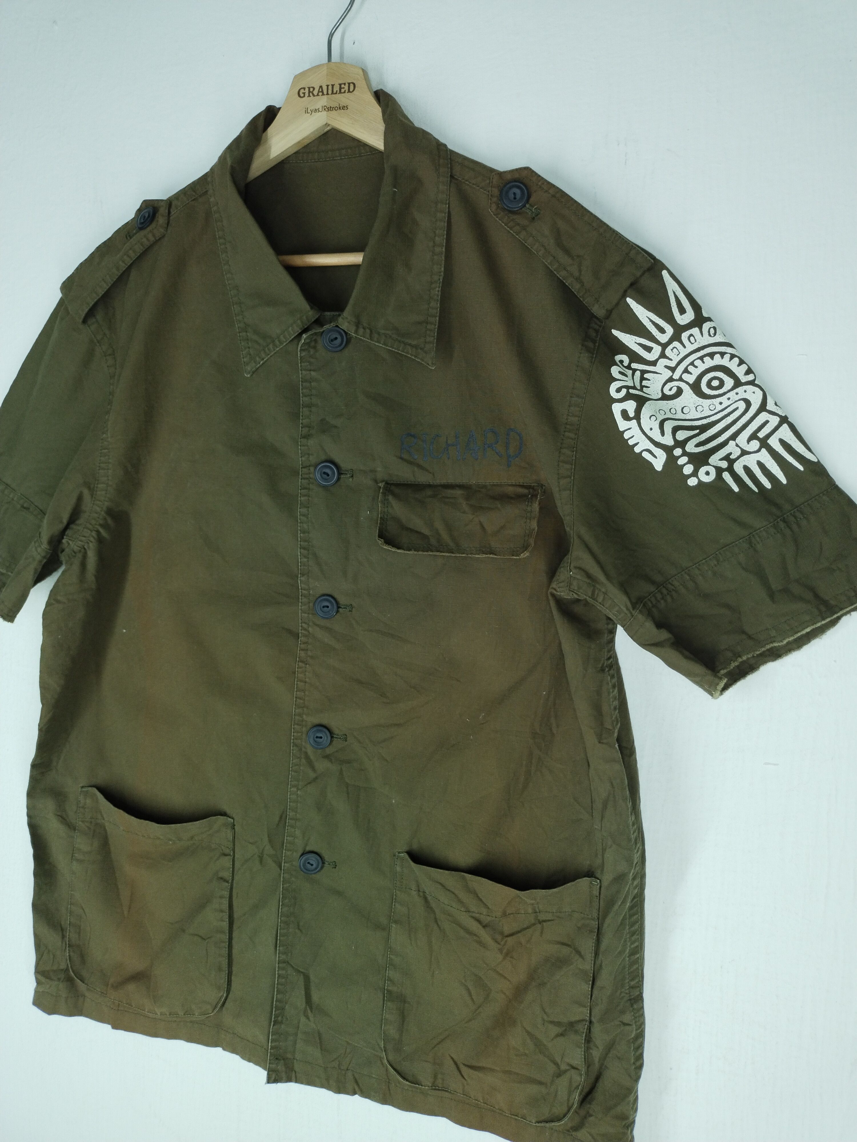 PPFM Vintage PPFM Worker Big Logo Left Sleeve Denim Jacket Size US L / EU 52-54 / 3 - 2 Thumbnail