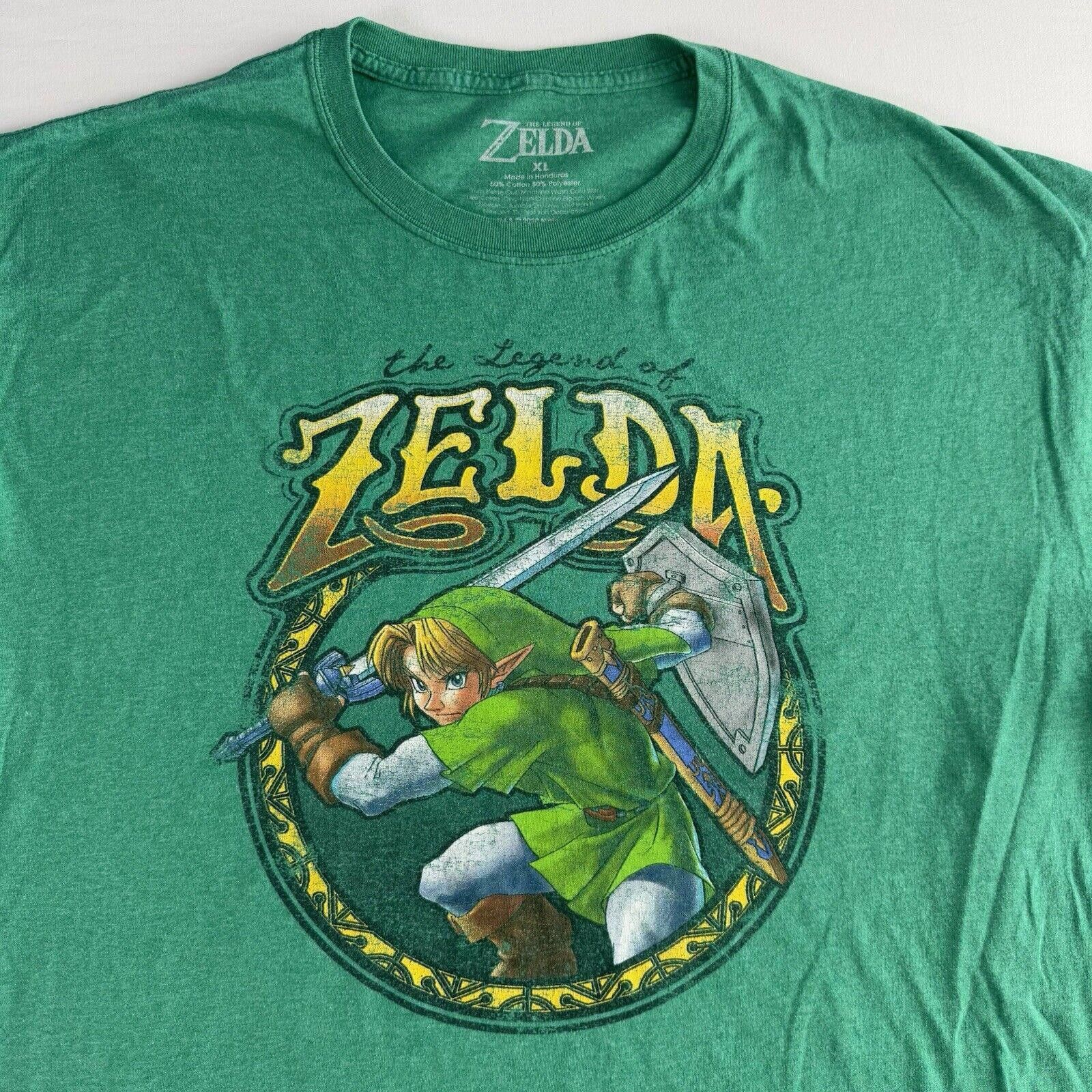 Nintendo Nintendo T-Shirt Triforce Link Zelda Mens XL Green Size US XL / EU 56 / 4 - 3 Thumbnail