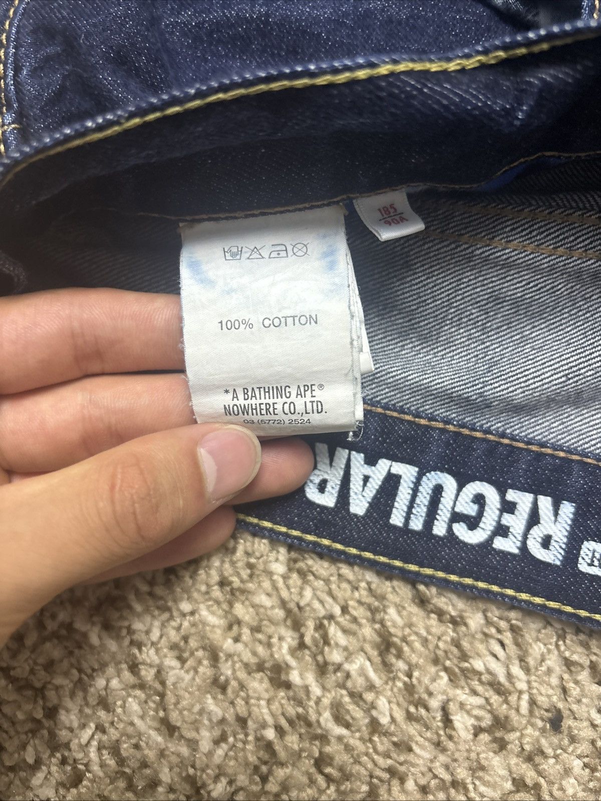 Aape Aape by a Bathing Ape blue camo denim Short embroidered Size US 36 / EU 52 - 4 Thumbnail