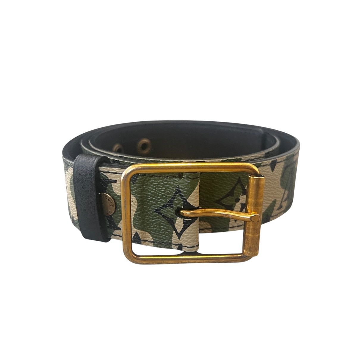 Louis Vuitton × Takashi Murakami LOUIS VUITTON xTakashi Murakami 2008AW Camo Ceinture Belt 90 Size ONE SIZE - 1 Thumbnail