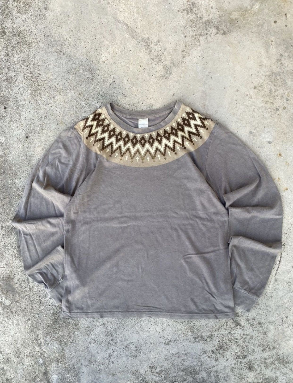 Vintage Number (N)ine Velvet Cross Tribal Long Sleeve