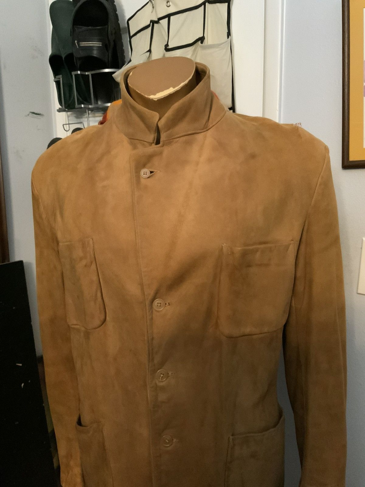 Vintage Vintage 1940s 1950s Summers Suede Barn Chore Leather Jacket Size US M / EU 48-50 / 2 - 20 Thumbnail