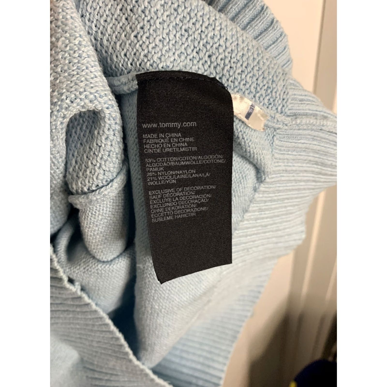 Tommy Hilfiger VINTAGE Tommy Hilfiger Womens Pullover Sweater Blue Sz L #169 Size L / US 10 / IT 46 - 4 Thumbnail
