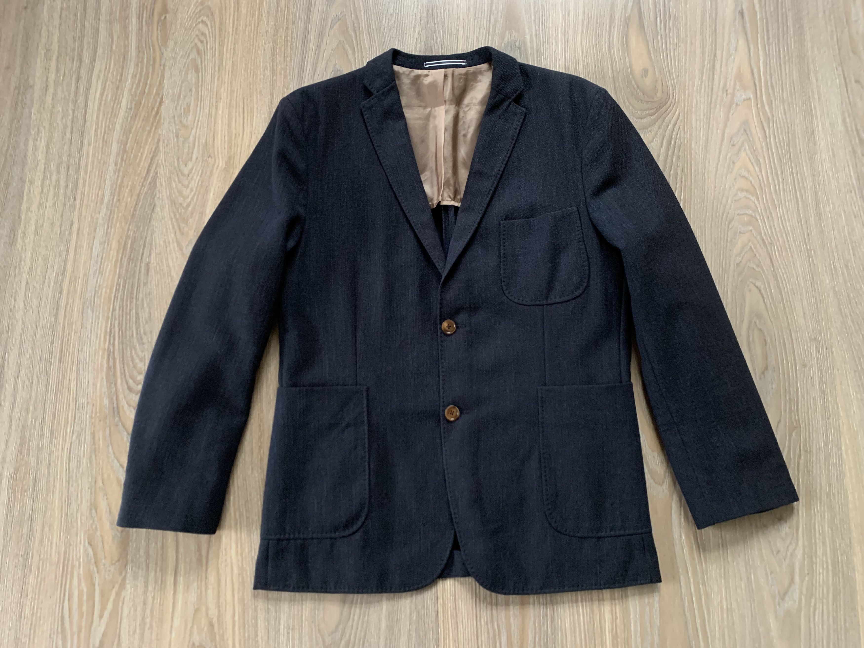 J.Lindeberg × Vintage J.Lindeberg Navy Blue Casual Linen Blazer Size 52R - 2 Thumbnail