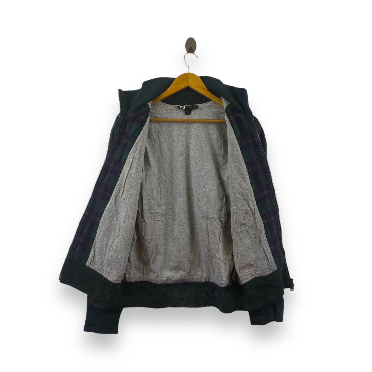 Yohji Yamamoto Y3 YOHJI YAMAMOTO Full Zipper Checkered Outerwear Sweater Size US XS / EU 42 / 0 - 3 Thumbnail