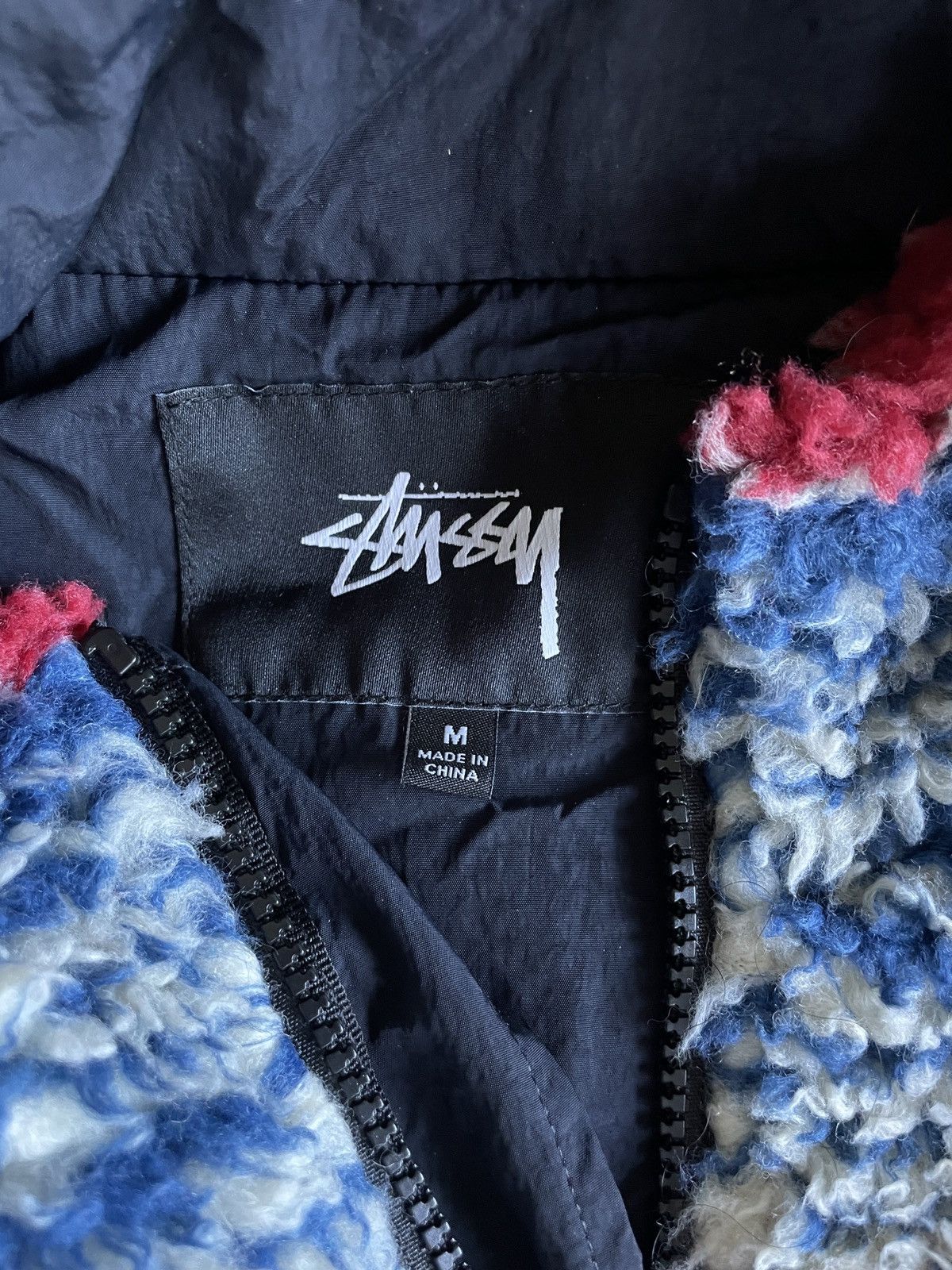 Stussy Stussy Striped Sherpa Vest Size US M / EU 48-50 / 2 - 3 Thumbnail