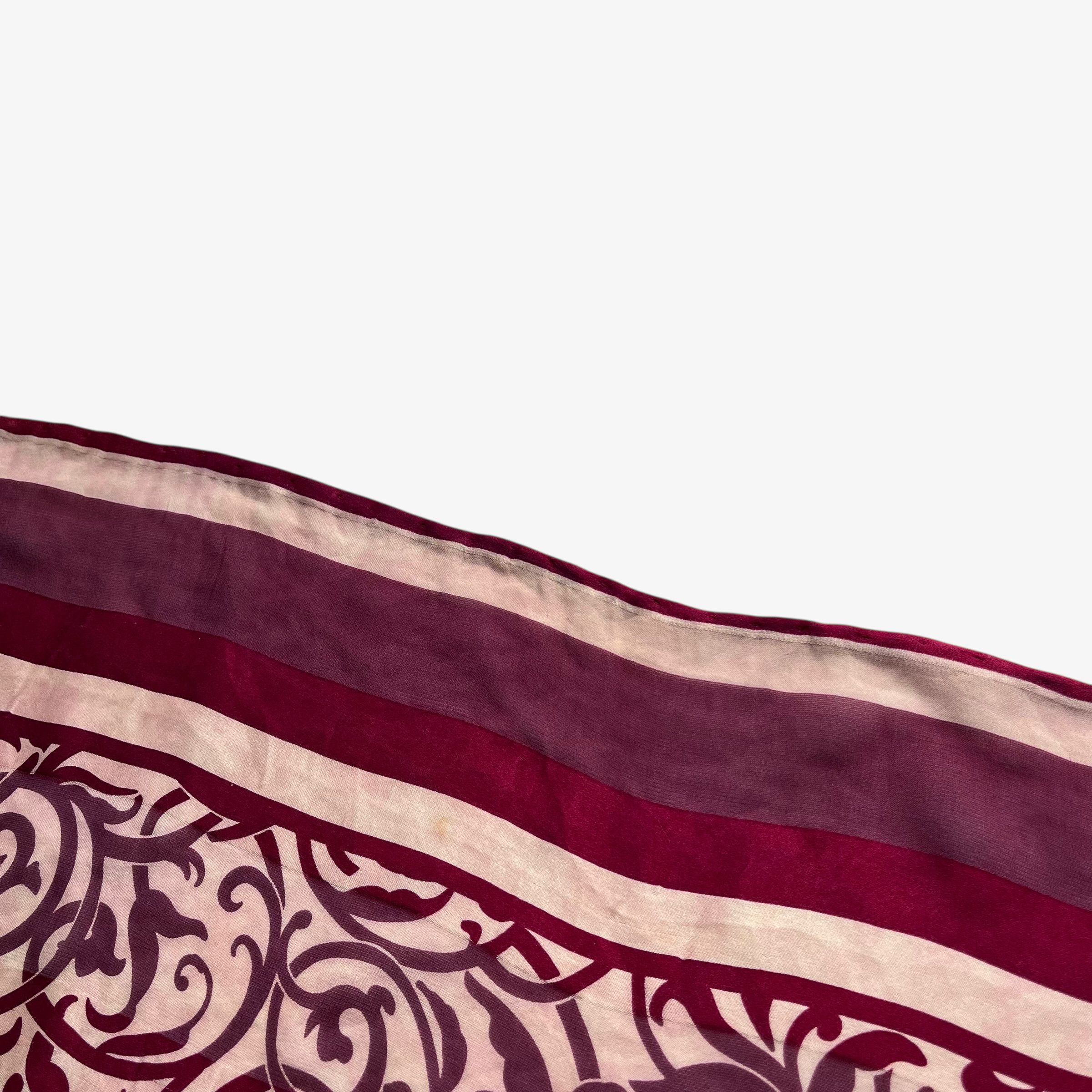 Givenchy Vintage 80s Givenchy Abstract Floral Print Red Silk Scarf Size ONE SIZE - 5 Thumbnail