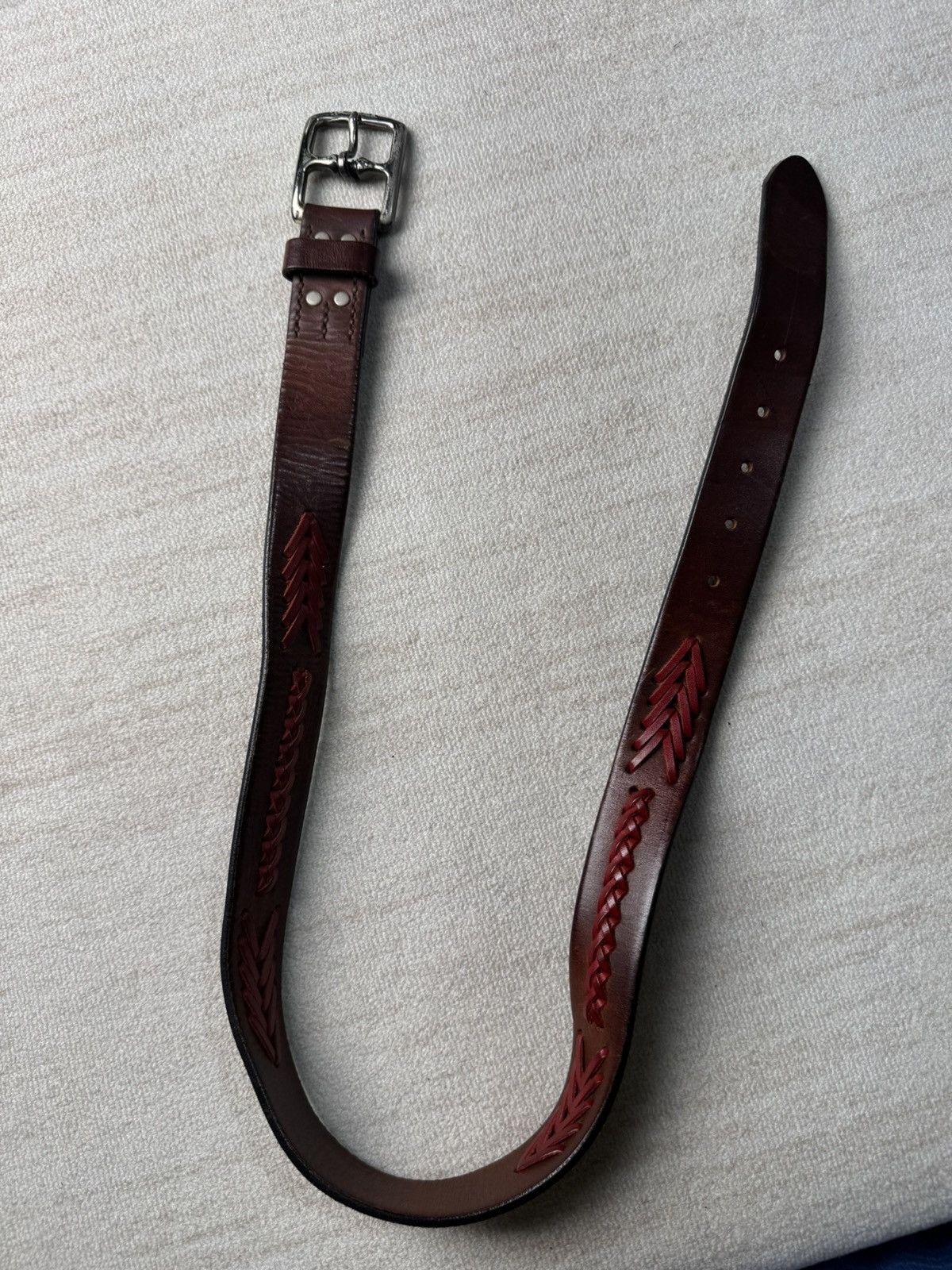 Needles Leather belt Size 30 - 3 Thumbnail
