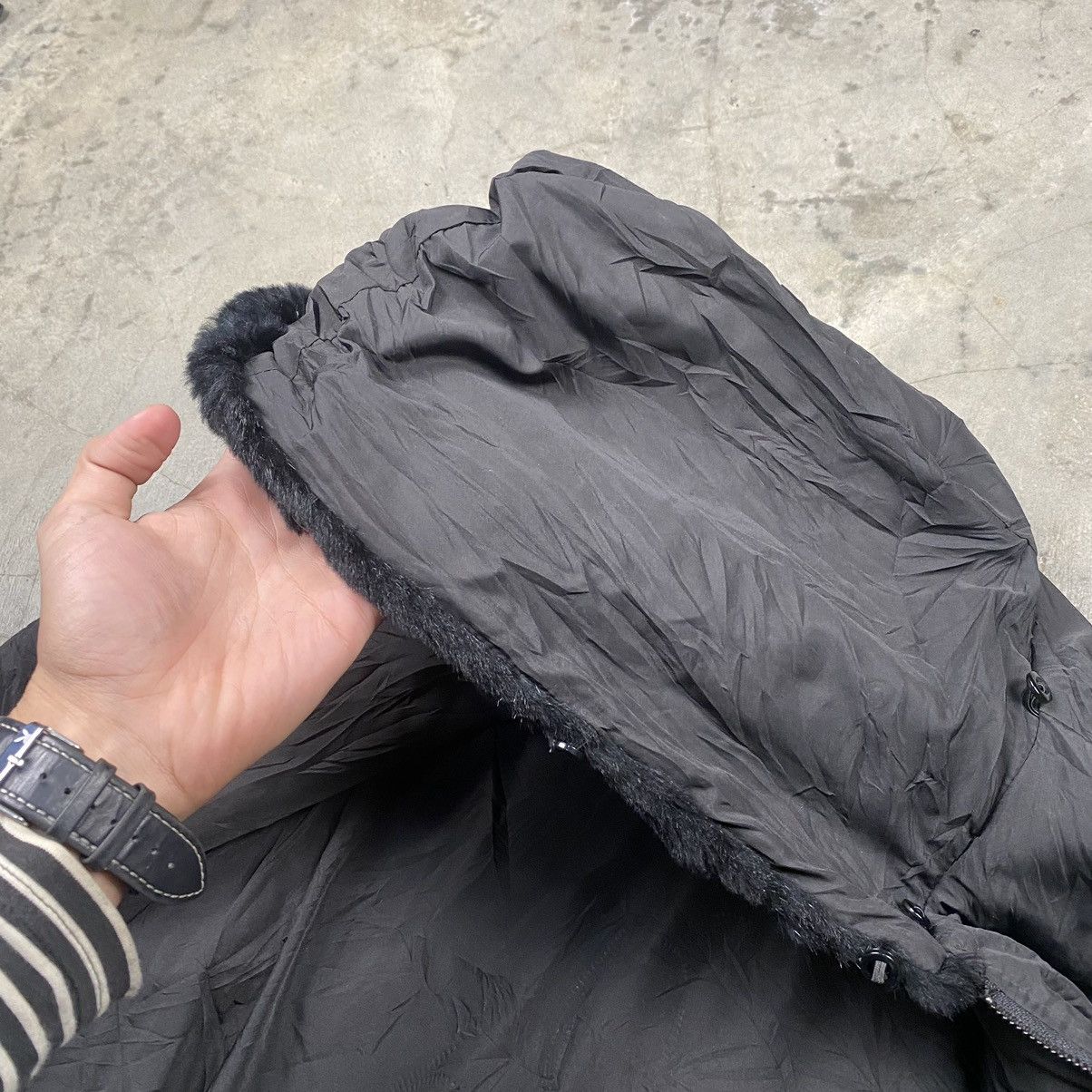 If Six Was Nine × Japanese Brand × Le Grande Bleu (L.G.B.) Faux Fur Bondage Zipless Crop Bomber Jacket Size M / US 6-8 / IT 42-44 - 8 Thumbnail