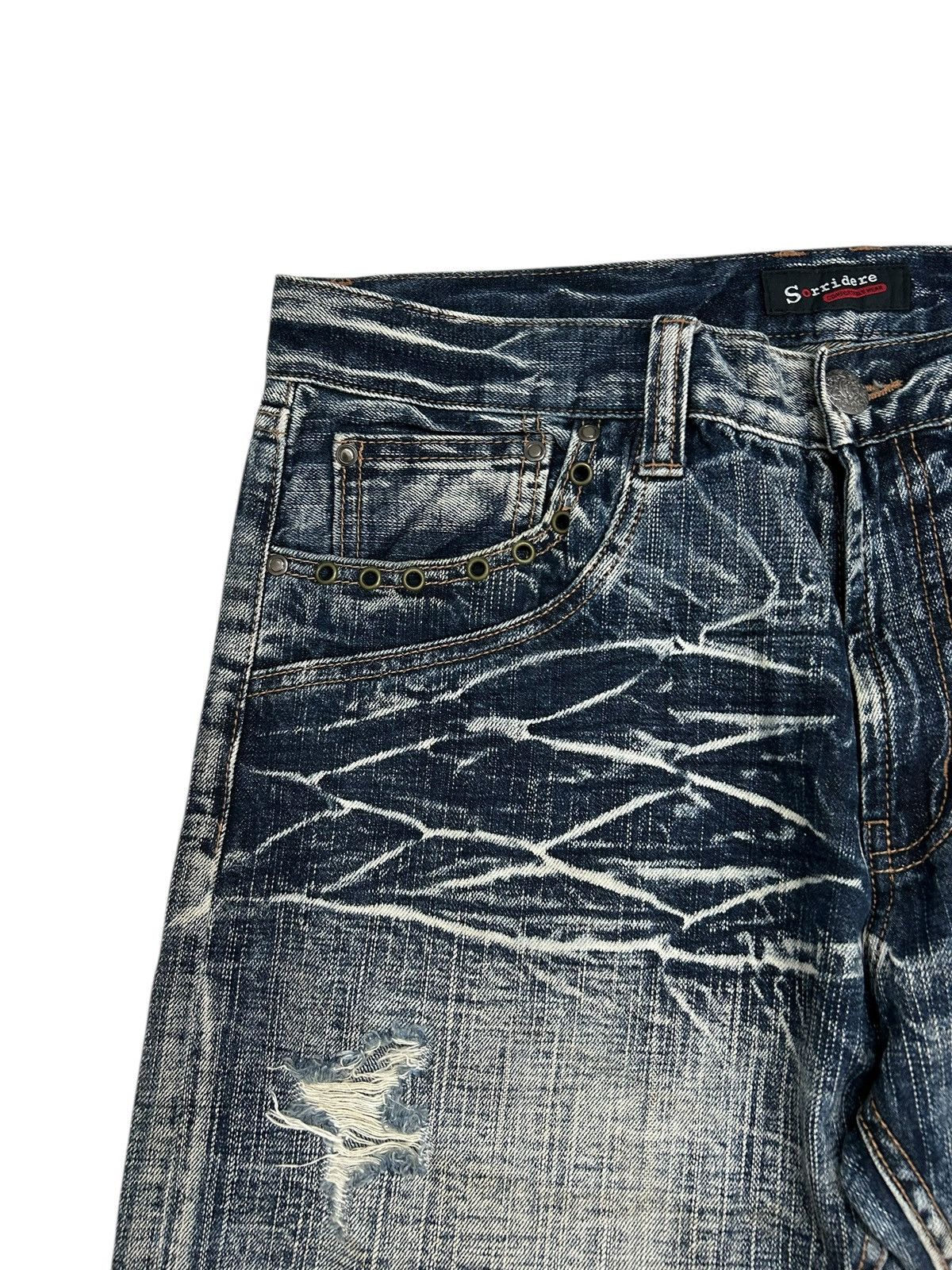 GOSTAR DE FUGA Sorridere Jean Denim Washed Black Distressed Size US 33 - 11 Thumbnail