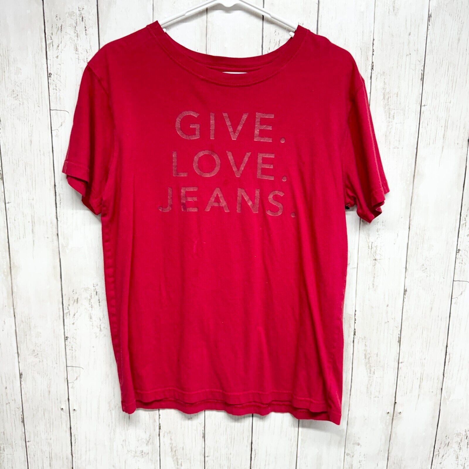 American Eagle Outfitters American Eagle Shirt SM Give Love Dream Short Sleeve Cotton Size US S / EU 44-46 / 1 - 1 Thumbnail