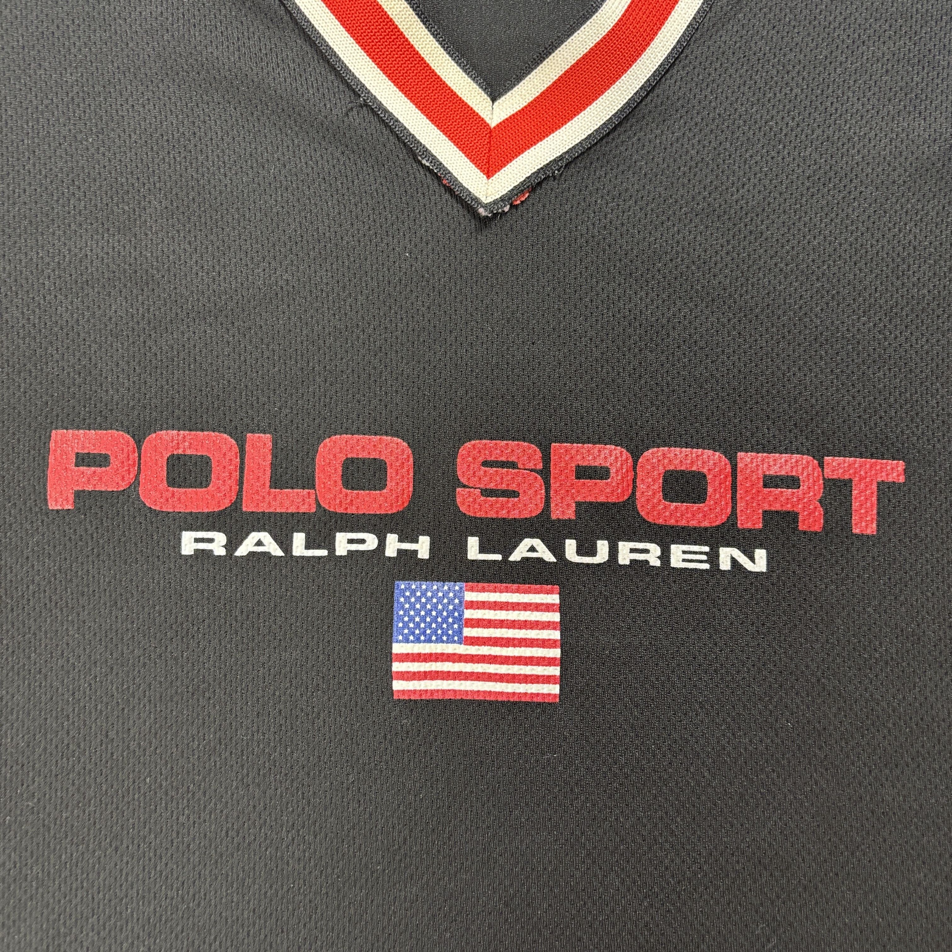 Polo Ralph Lauren Vintage Polo Sport Ralph Lauren Mens V Neck Shirt Sz L Flag Size US L / EU 52-54 / 3 - 2 Thumbnail