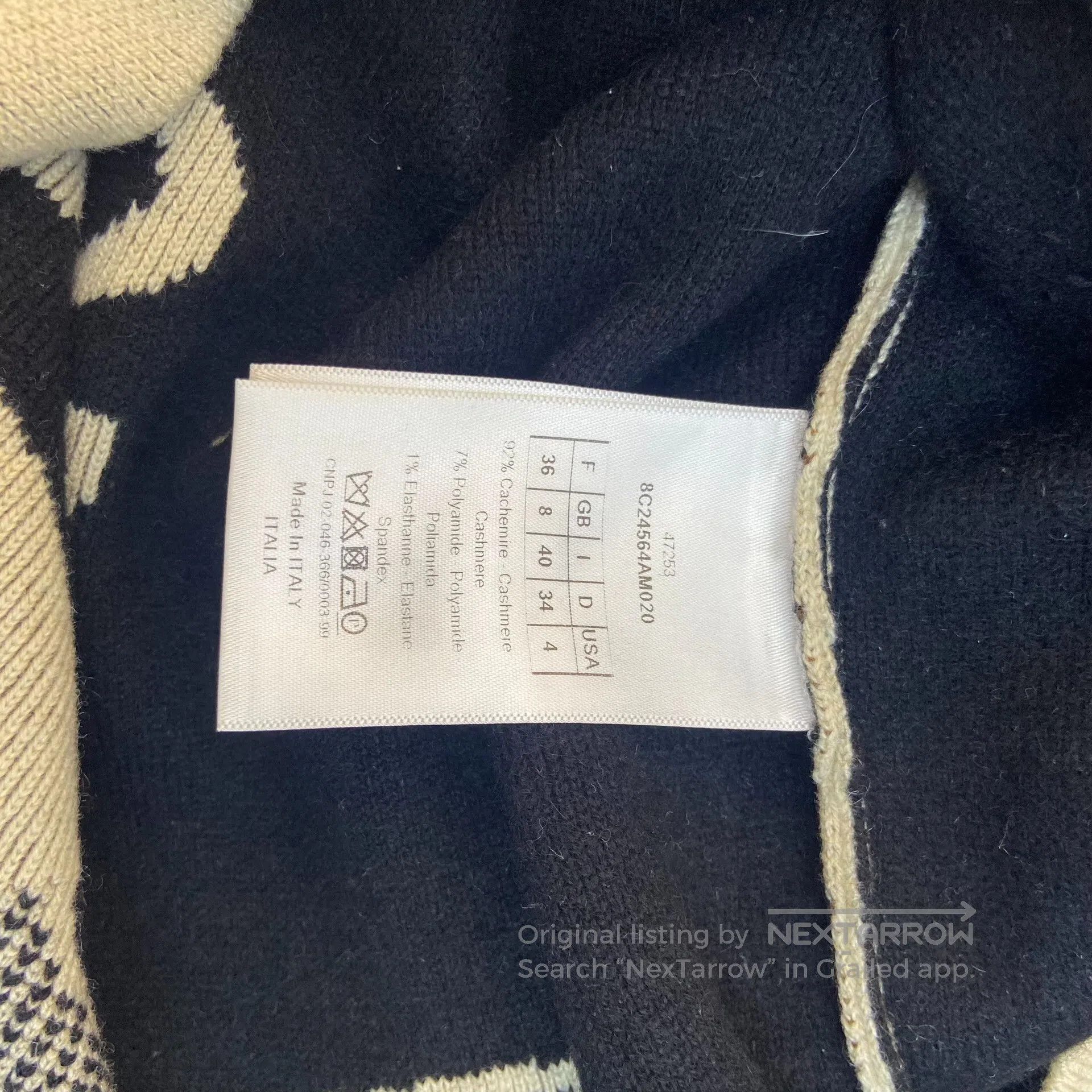 Dior Dior Light brown cashmere round-neck long-sleeved knitted Size XS / US 0-2 / IT 36-38 - 6 Thumbnail