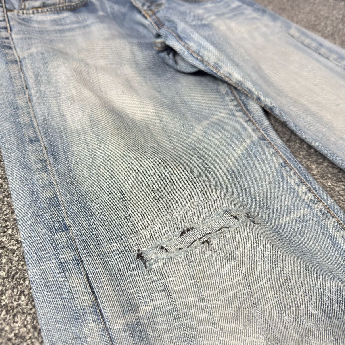 Edwin Vintage 90s Japanese Baggy Flared Edwin 503 Destroyed Size US 30 / EU 46 - 6 Thumbnail