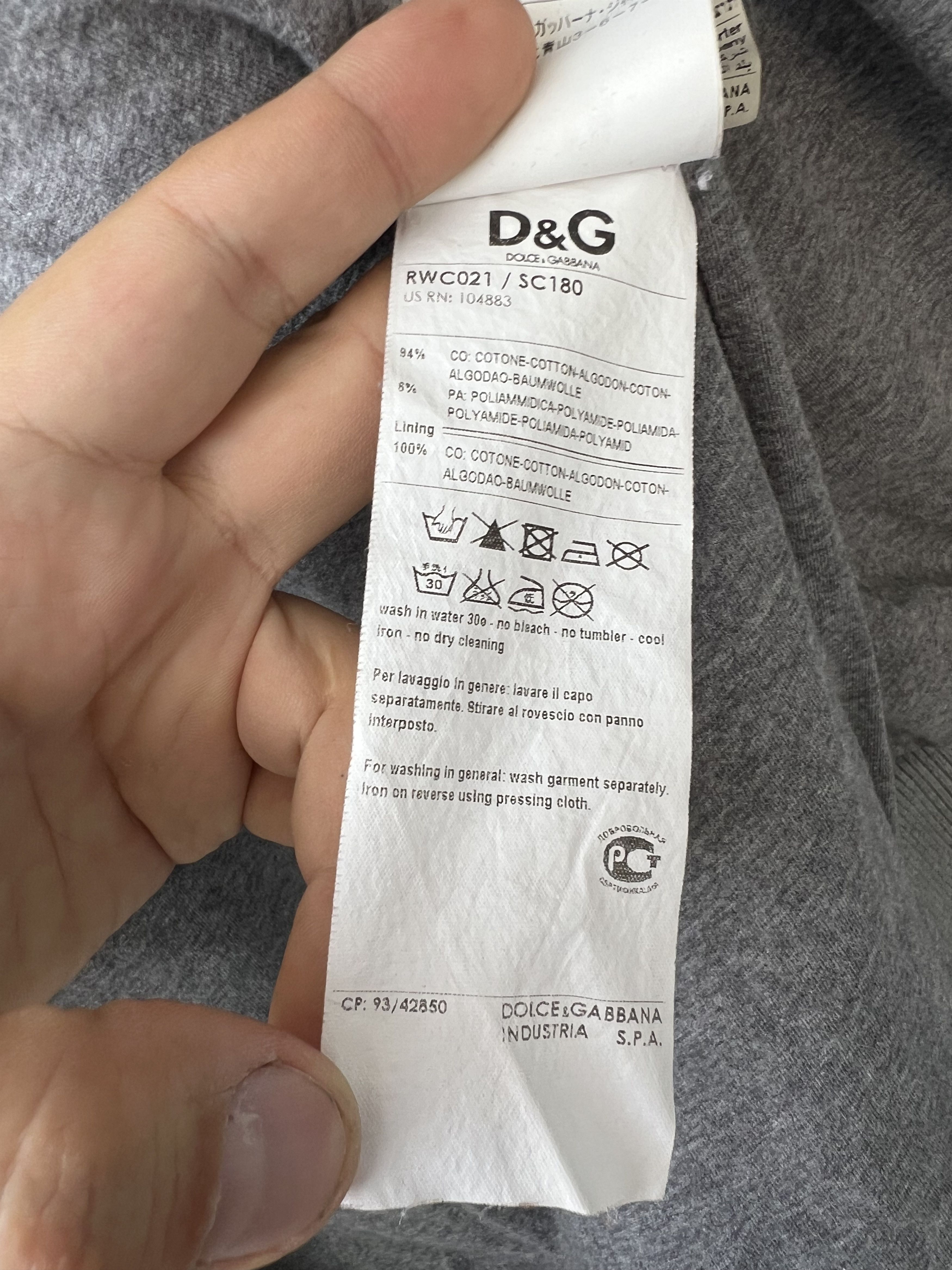 Dolce & Gabbana × Vintage Vintage Dolce & Gabbana Zip Hoodie Jacket 52 Size US L / EU 52-54 / 3 - 8 Thumbnail