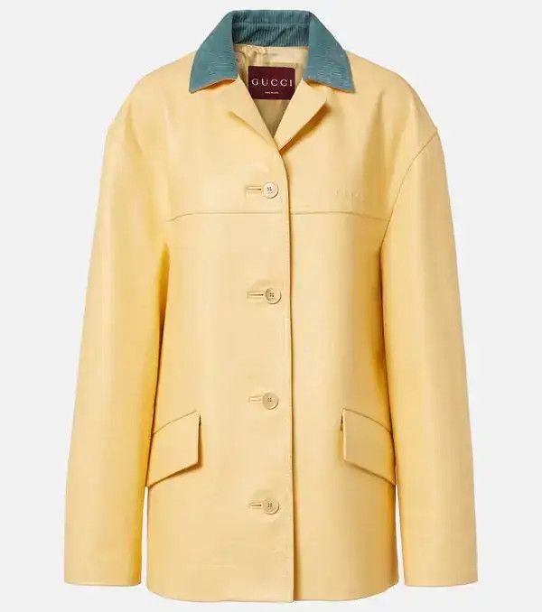 Gucci o1la5ras0526 Leather Jacket With Gucci Logo in Orange Size XS / US 0-2 / IT 36-38 - 1 Thumbnail