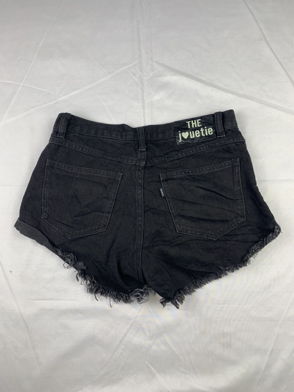 Japanese Brand jouetie Japan Black Studded Rough Mini Jeans Shorts Size 28" / US 6 / IT 42 - 3 Thumbnail