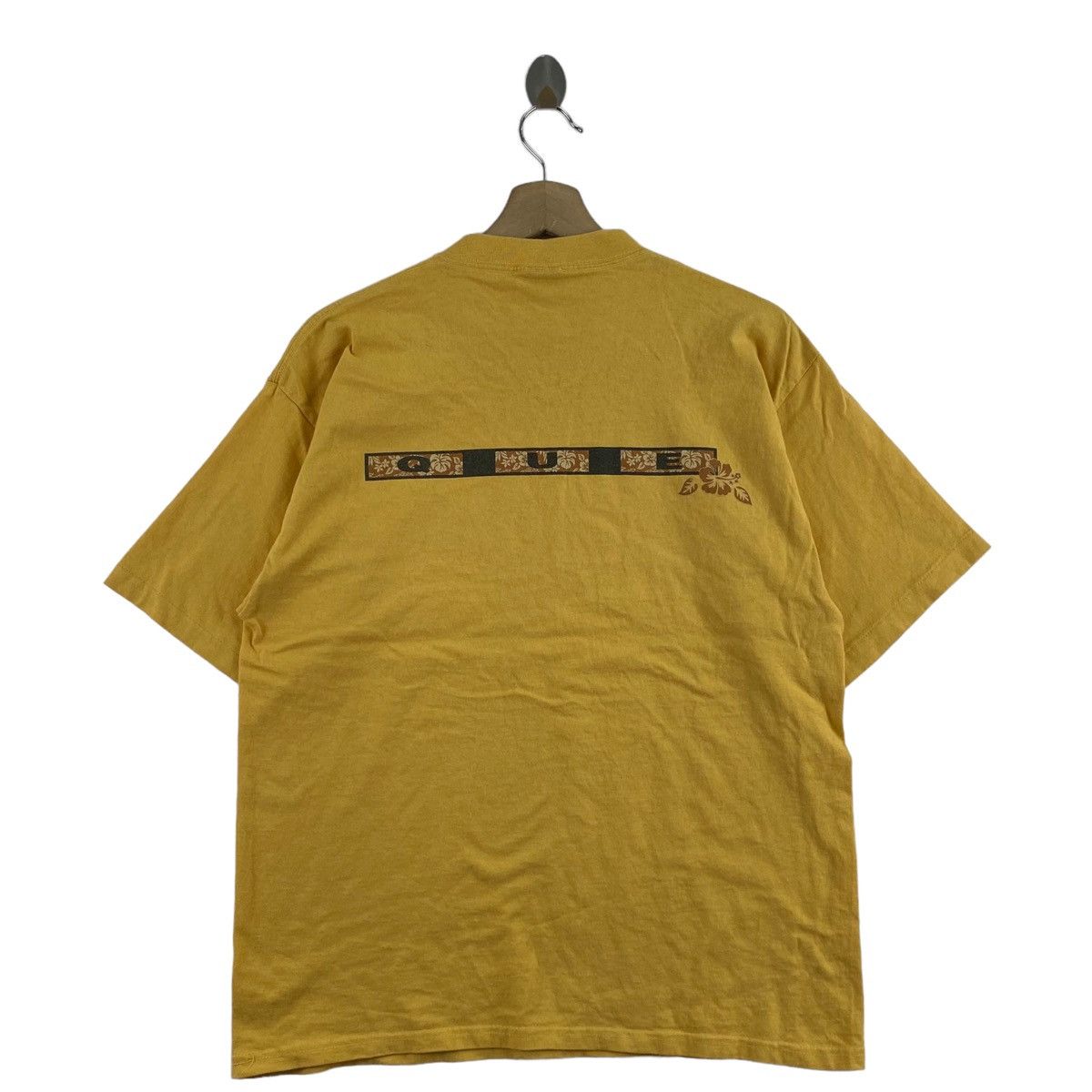 Vintage Vintage QUE USA Surf Brand Print With Hibiscus Flower Yellow Size US L / EU 52-54 / 3 - 3 Thumbnail