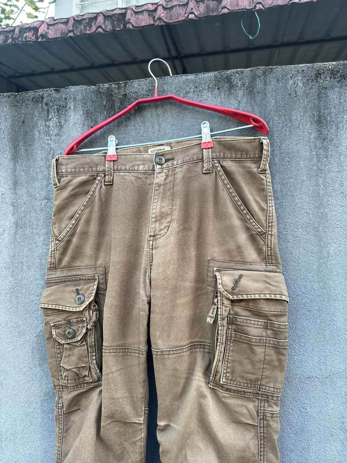 Alpha Industries 🪖Vintage Faded Alpha Industries Brown Cargo Pants Size US 30 / EU 46 - 7 Thumbnail