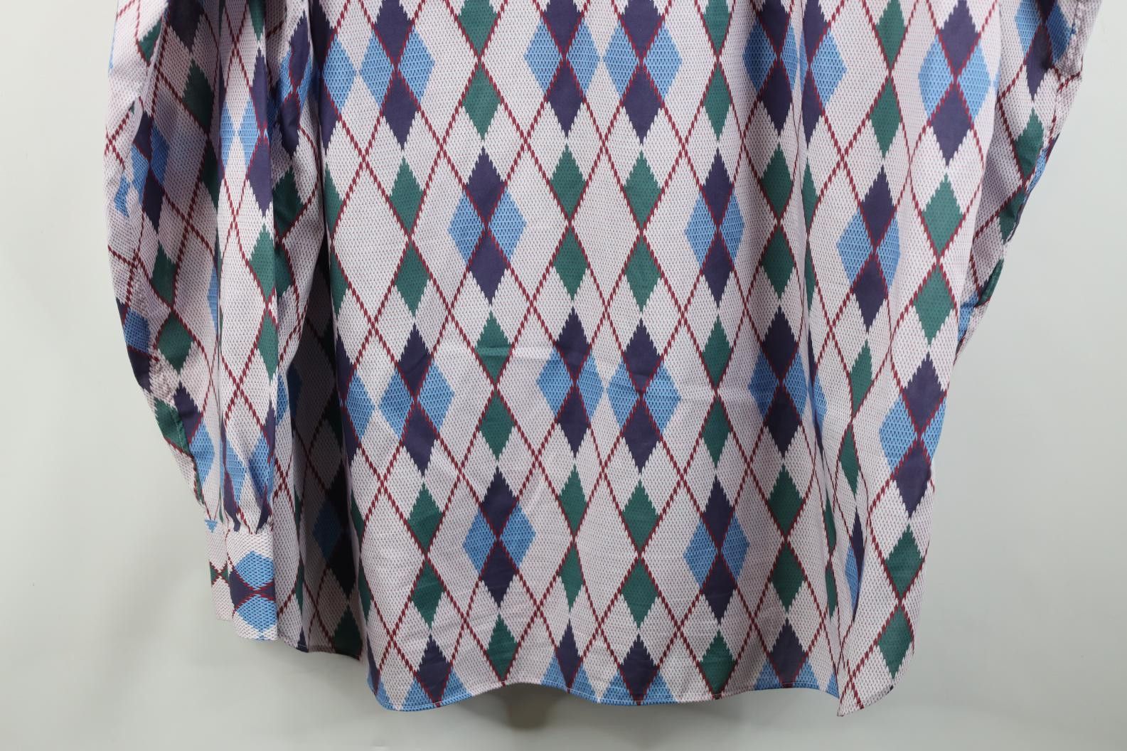 Paul Fredrick Paul Fredrick Long Staple Cotton Argyle Diamond Button Shirt Size US XL / EU 56 / 4 - 11 Thumbnail